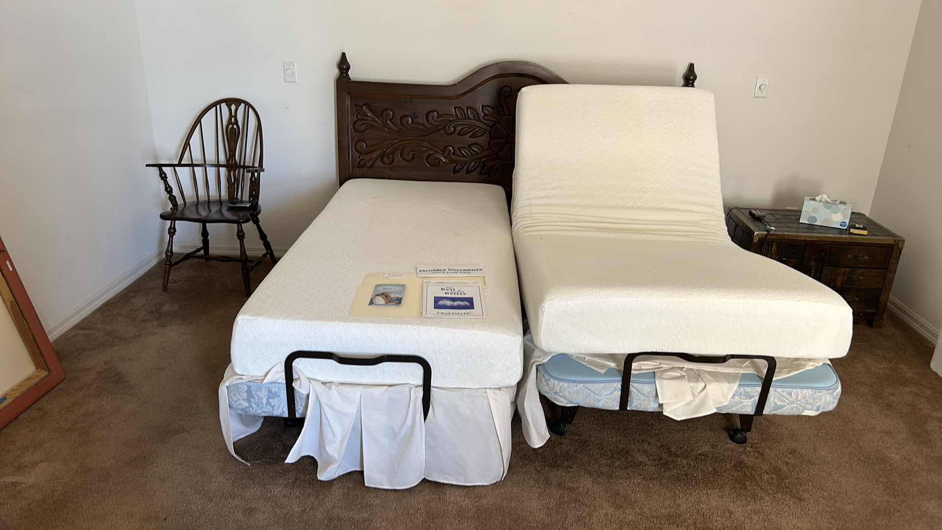 Photo 1 of 2 TEMPURPEDIC ADJUSTABLE MASSAGE BEDS 38” x 79” ea (HEADBOARD SOLD SEPARATELY)