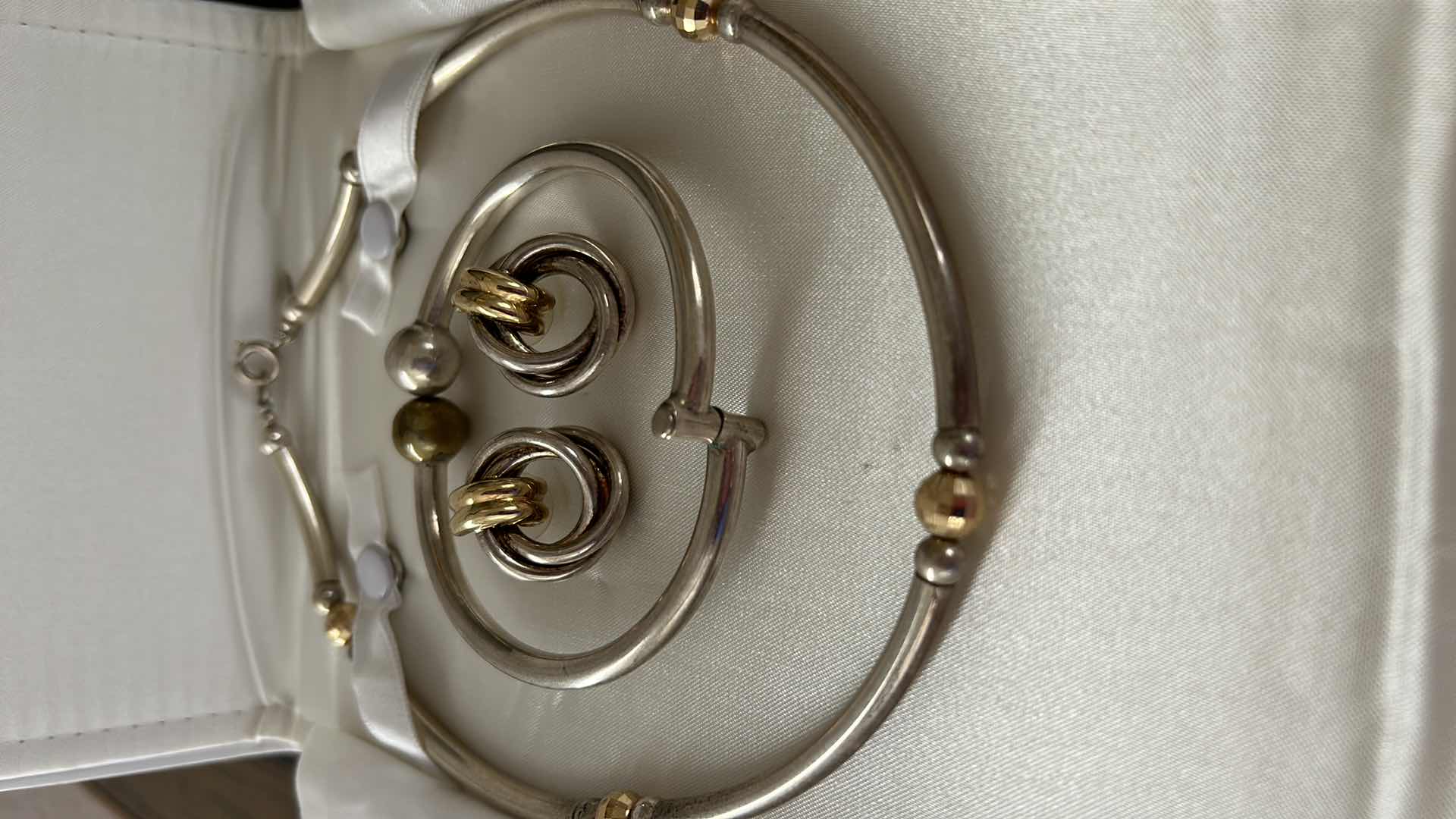 Photo 1 of 14K GOLD AND STERLING JEWELRY SET WITH BOXES AND STORAGE