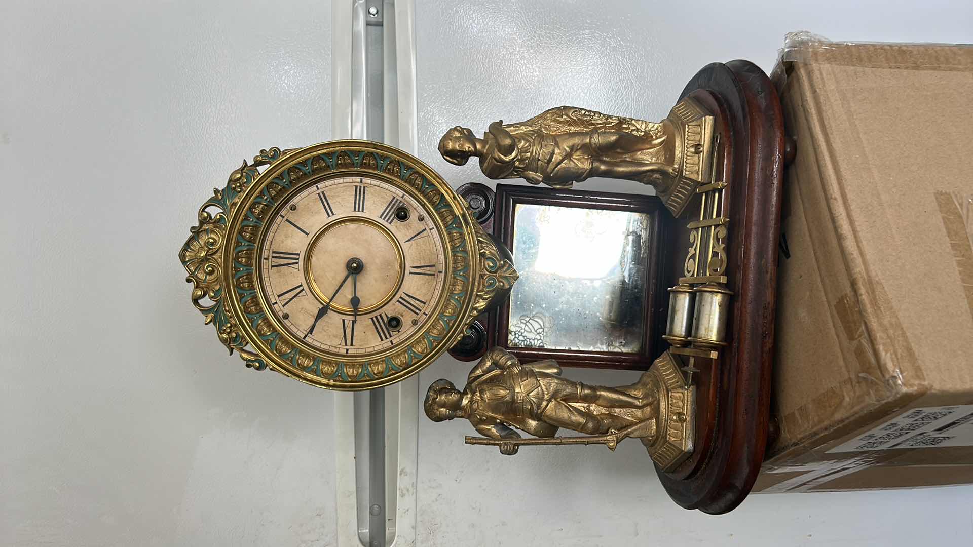 Photo 1 of OLD VINTAGE CLOCK, NEEDS RESTORATION H17”