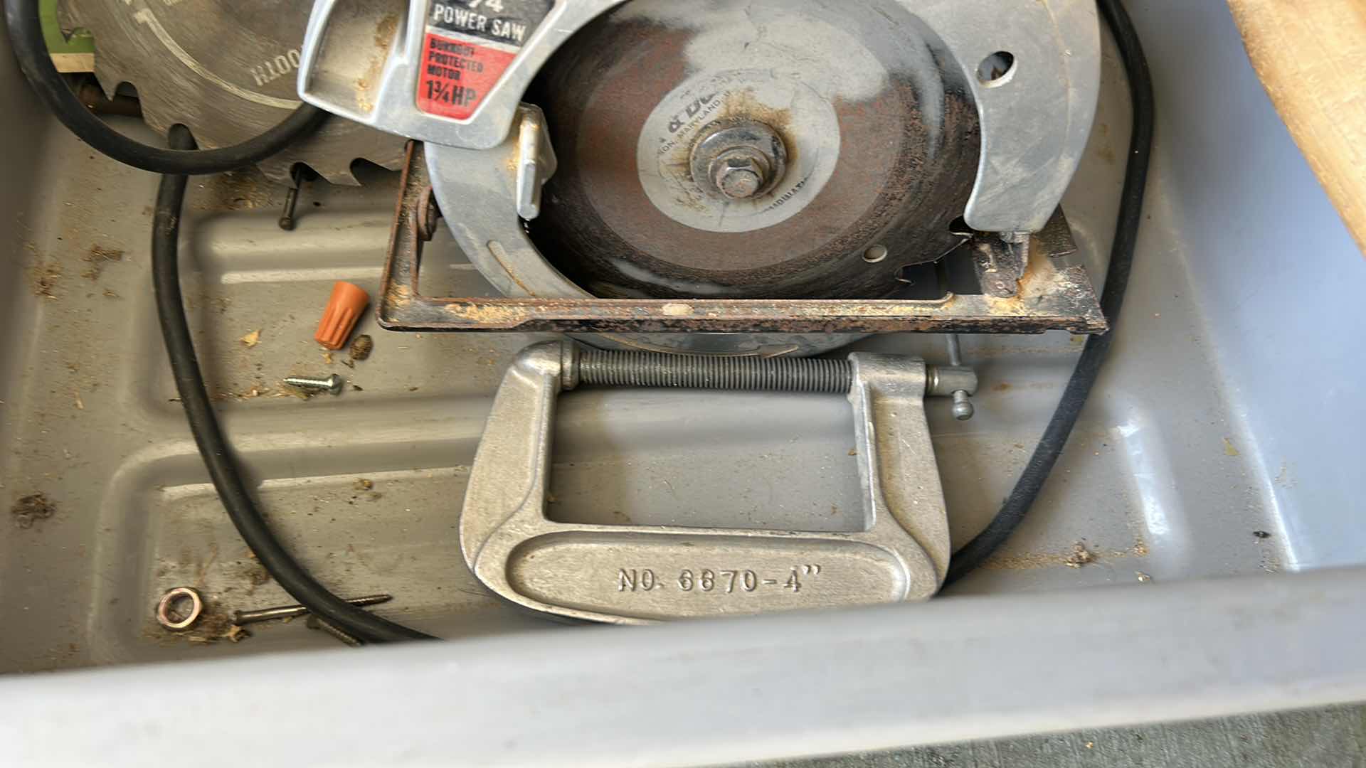 Photo 1 of SKILLSAW, BLADES, HATCHET AND SOLDER GUN