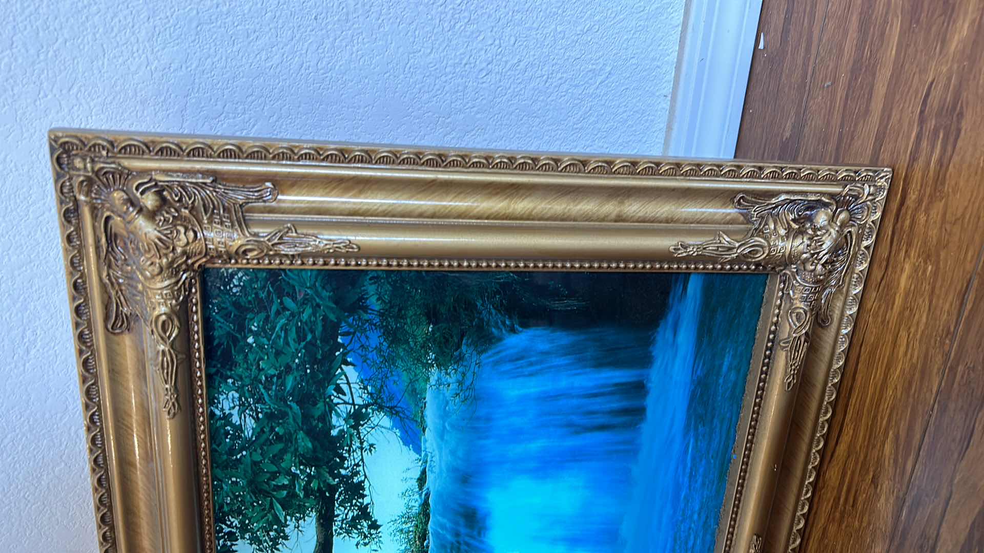 Photo 1 of 1970’s WALL ART - VINTAGE MOTION AND SOUND  LIGHT UP WATERFALL (online $100 to $400   26 1/2” x 18 1/2