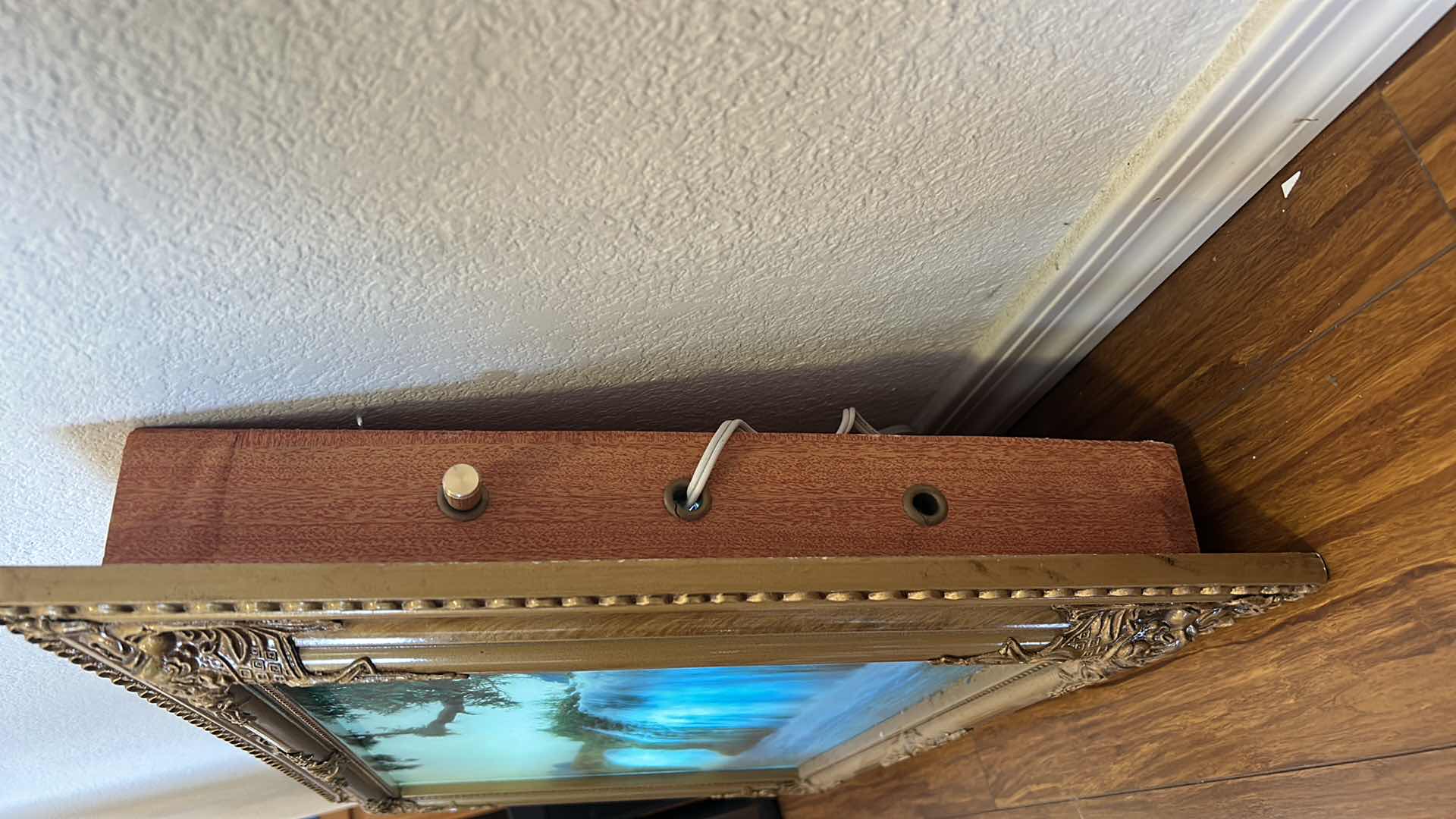 Photo 1 of 1970’s WALL ART - VINTAGE MOTION AND SOUND  LIGHT UP WATERFALL (online $100 to $400   26 1/2” x 18 1/2