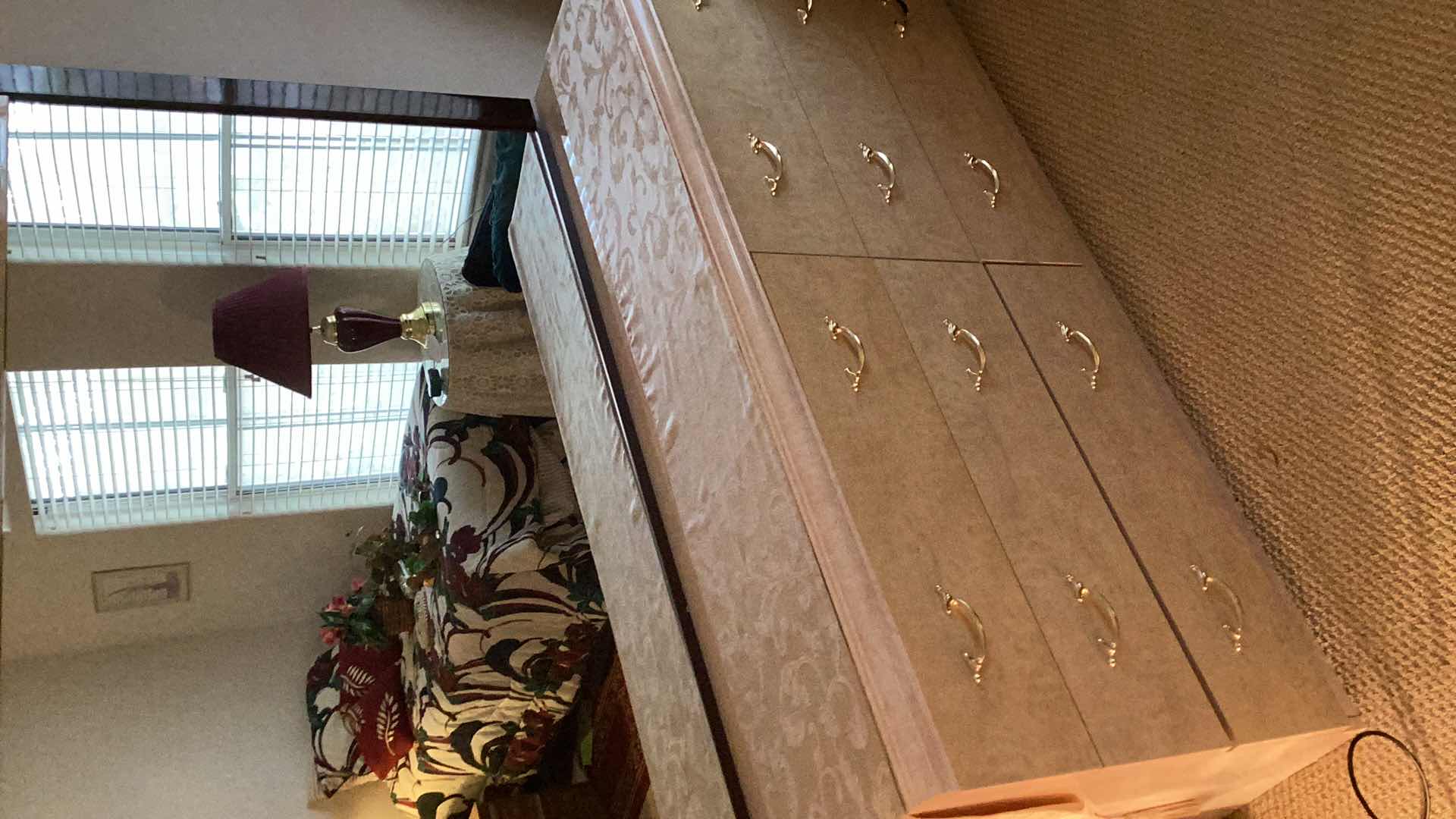 Photo 1 of VINTAGE ART DECO DRESSER W MIRROR 66” X 18” H 69”