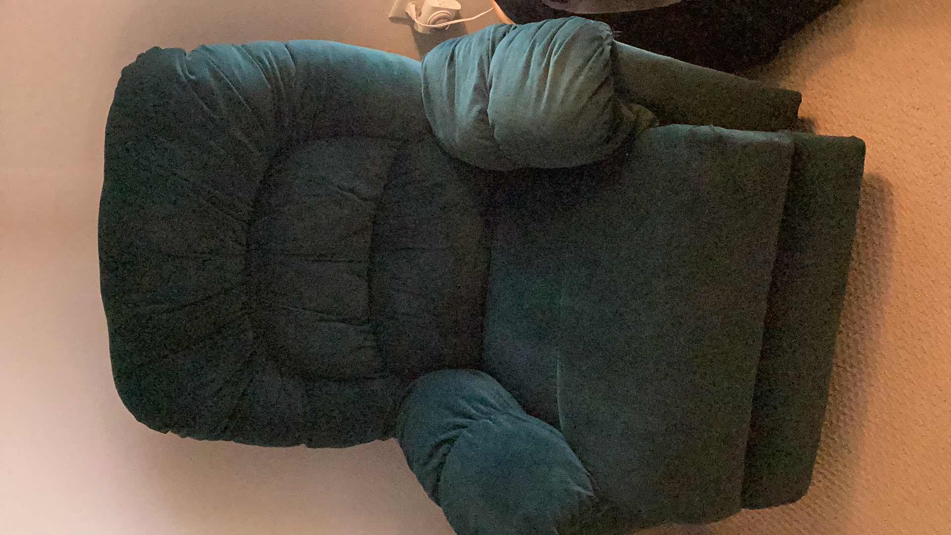 Photo 1 of GREEN VELVET RECLINER