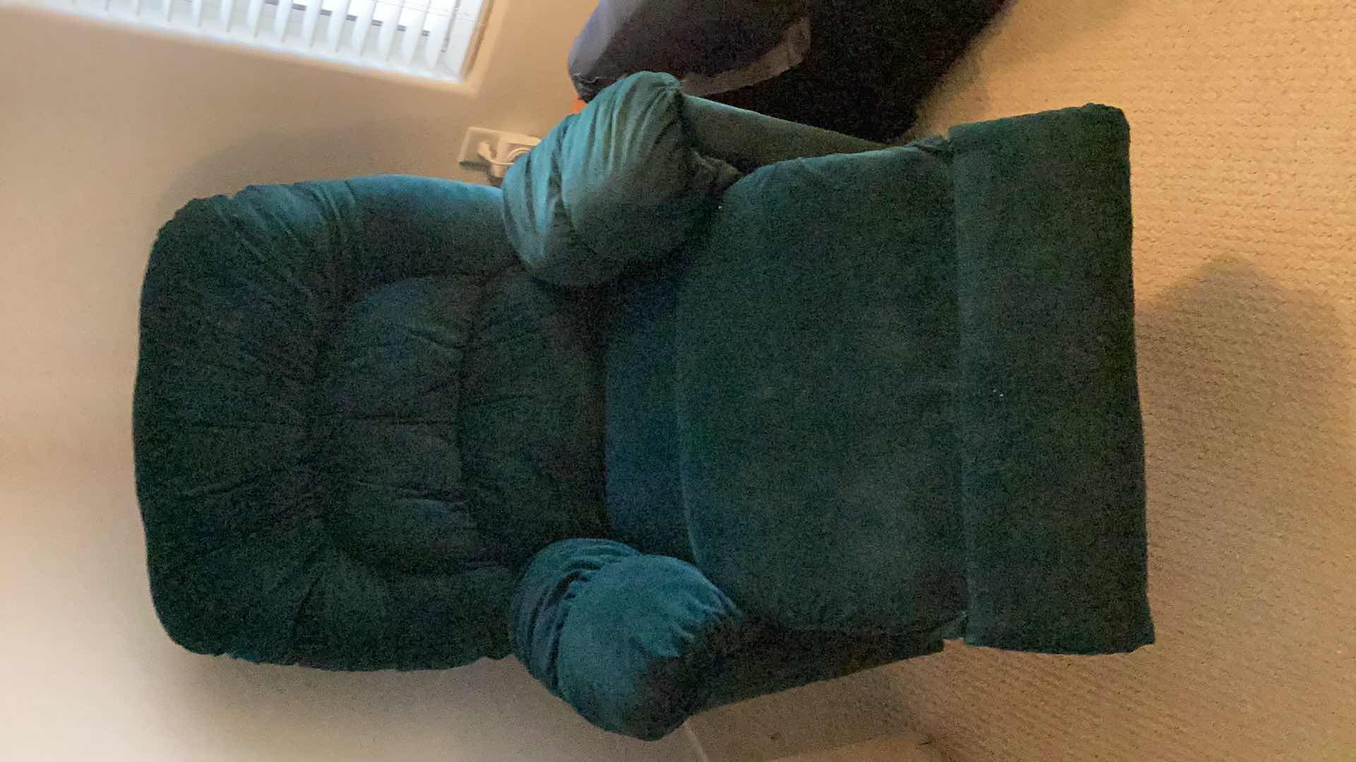 Photo 1 of GREEN VELVET RECLINER