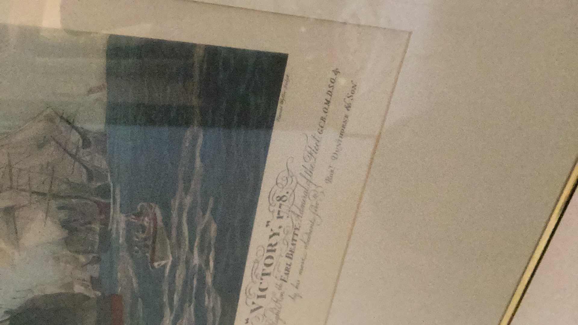 Photo 3 of FRAMED ARTWORK THE “VICTORY FIRST VOYAGE” PRINT 27” X 29”