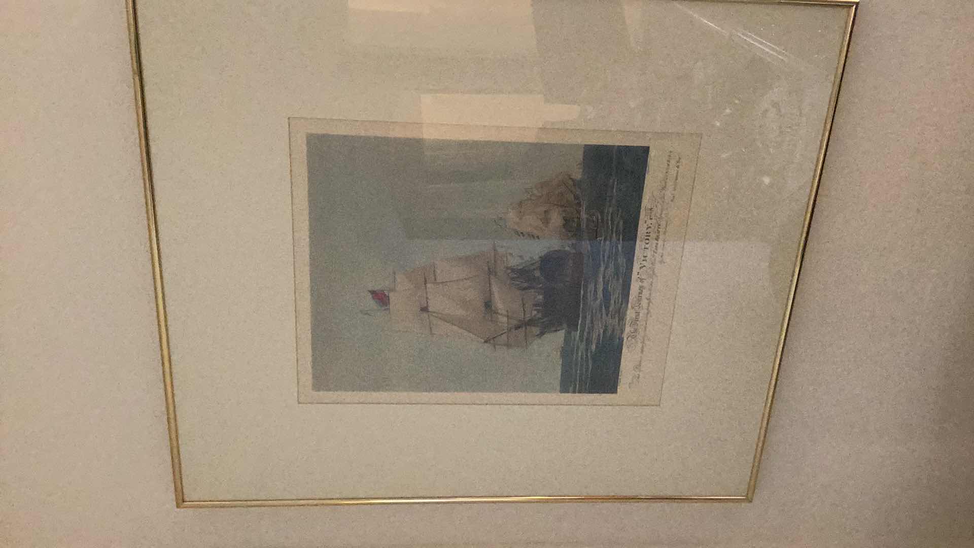 Photo 5 of FRAMED ARTWORK THE “VICTORY FIRST VOYAGE” PRINT 27” X 29”