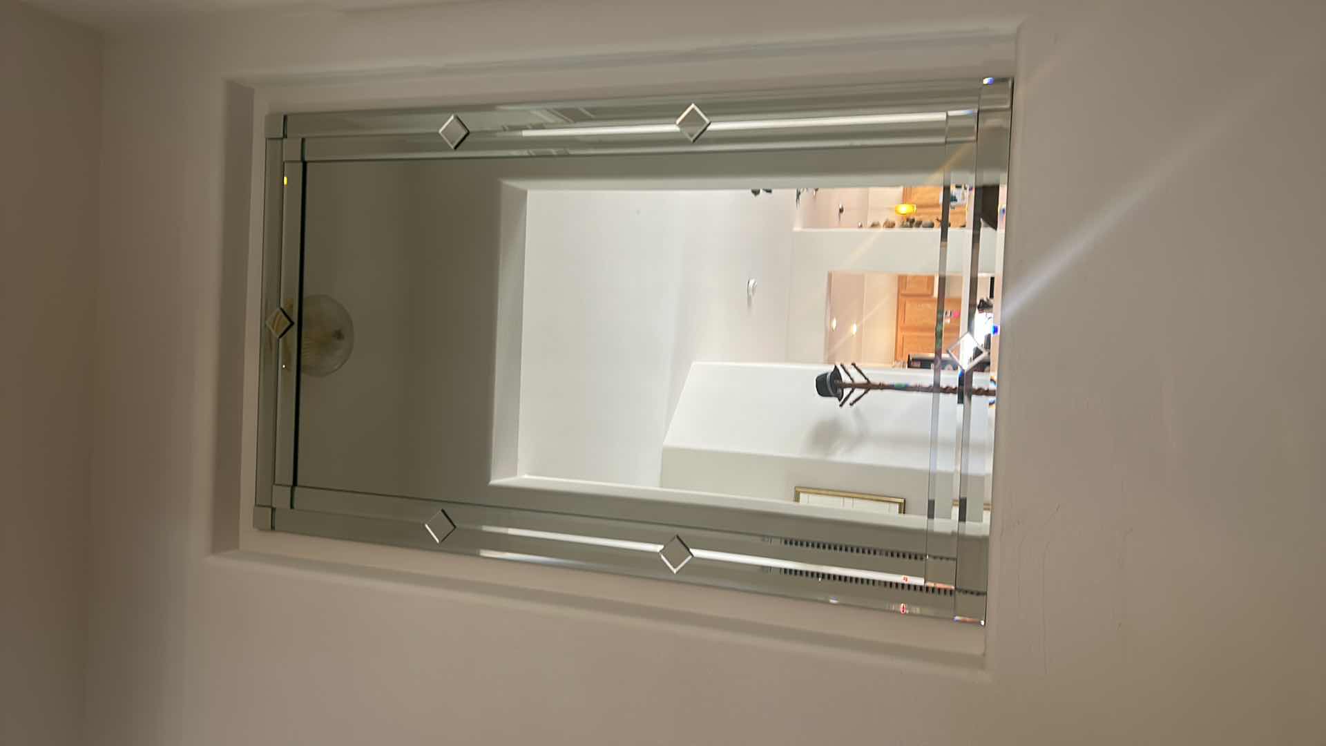 Photo 1 of POST MODERN HEAVY BEVELED PANELED  MIRROR 36“ x 61“