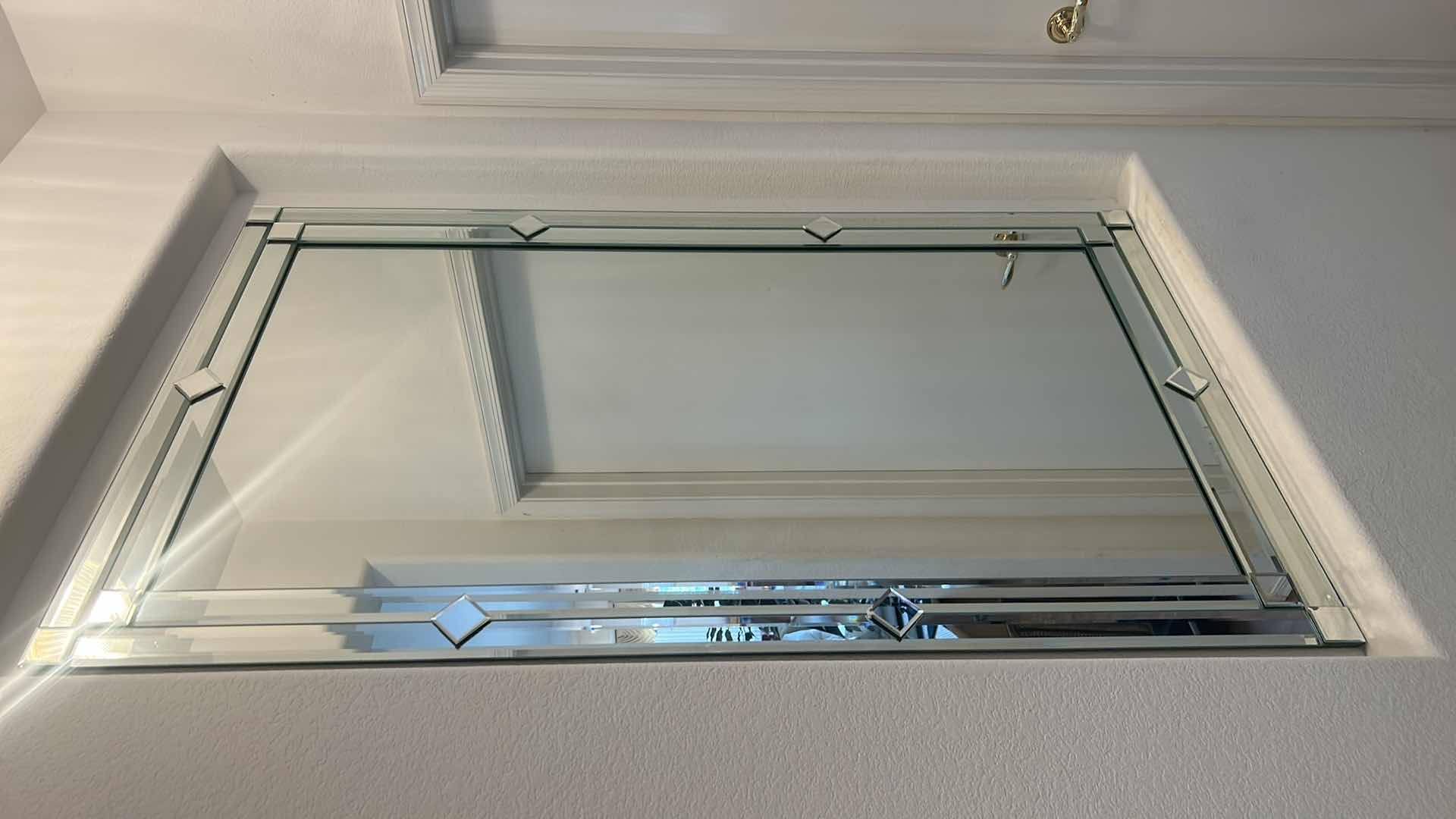 Photo 1 of POST MODERN HEAVY BEVELED PANELED  MIRROR 36“ x 61“