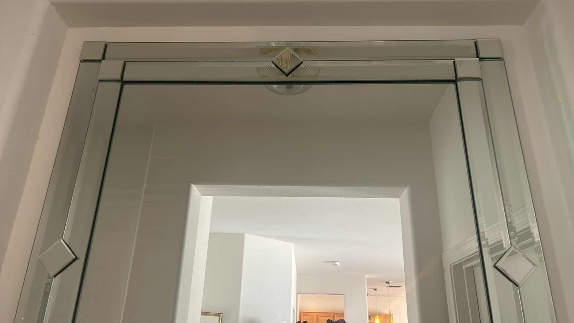 Photo 6 of POST MODERN HEAVY BEVELED PANELED  MIRROR 36“ x 61“