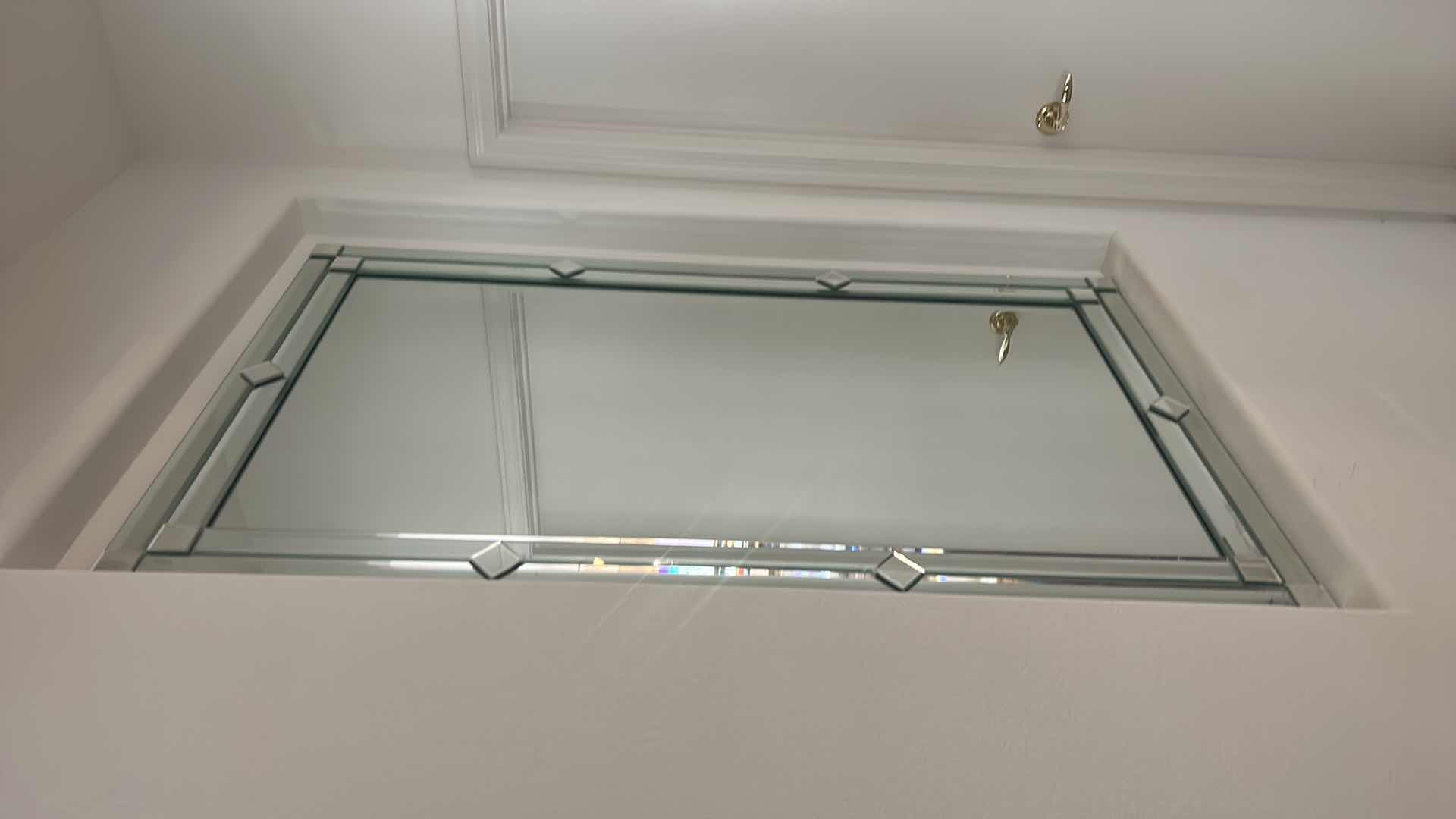 Photo 3 of POST MODERN HEAVY BEVELED PANELED  MIRROR 36“ x 61“