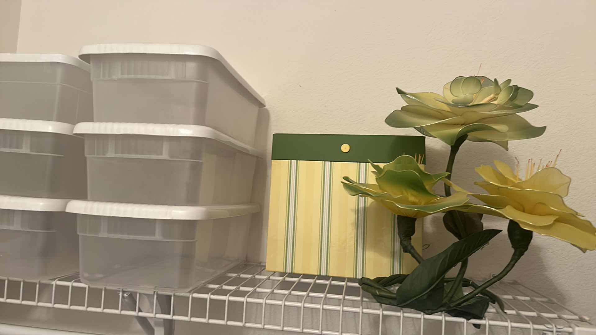 Photo 3 of MISC CLOSET ASSORTMENT - STORAGE BOXES, SHOE RACK AND MORE