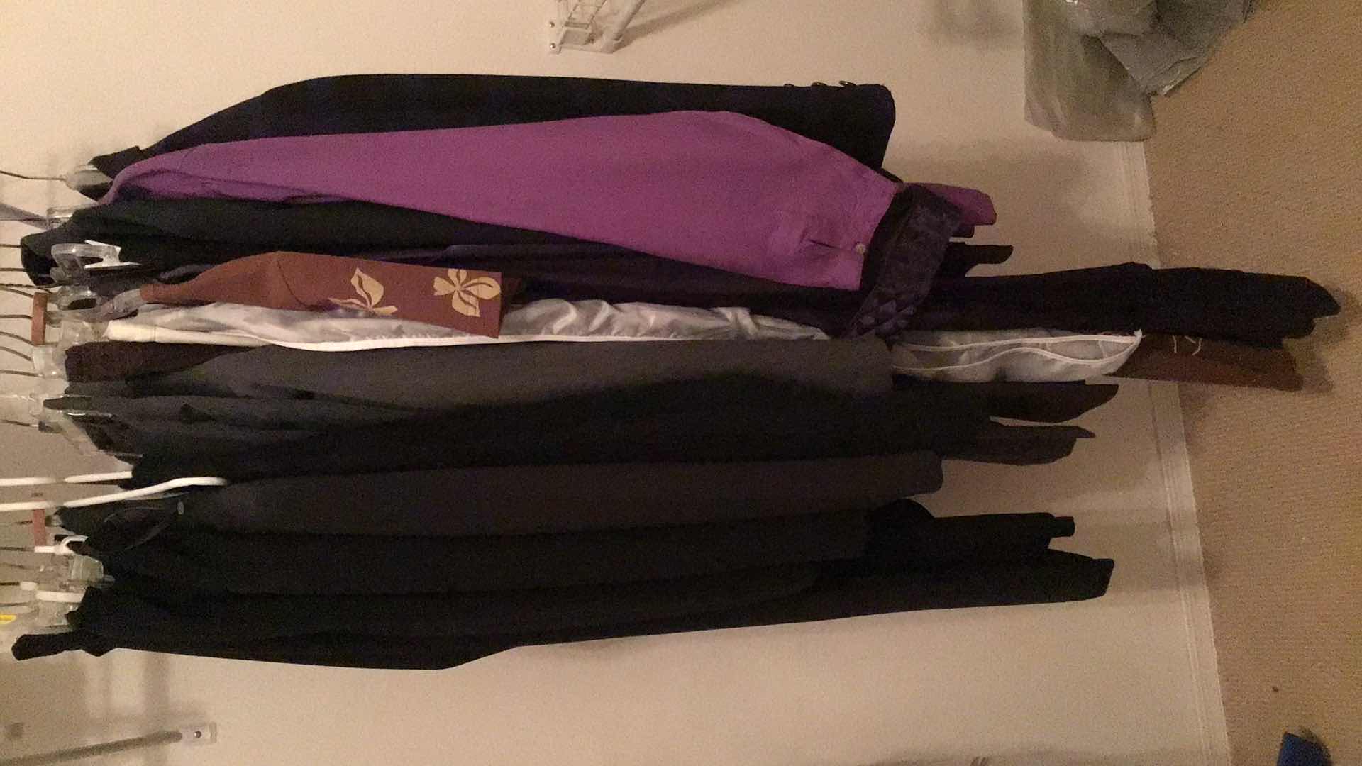 Photo 1 of ASSORTMENT OF WOMENS LARGE & XL SUITS, PANTS