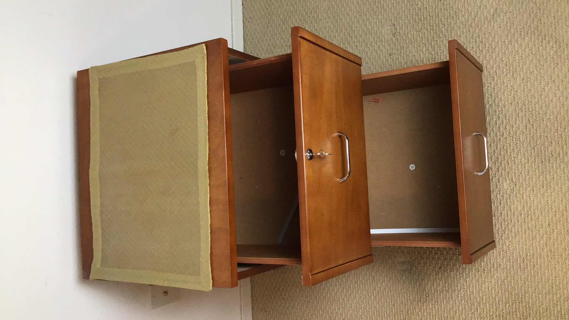 Photo 1 of WOOD 2 DRAWER LOCKING FILING CABINET/NIGHT STAND 19” X 16” H28”