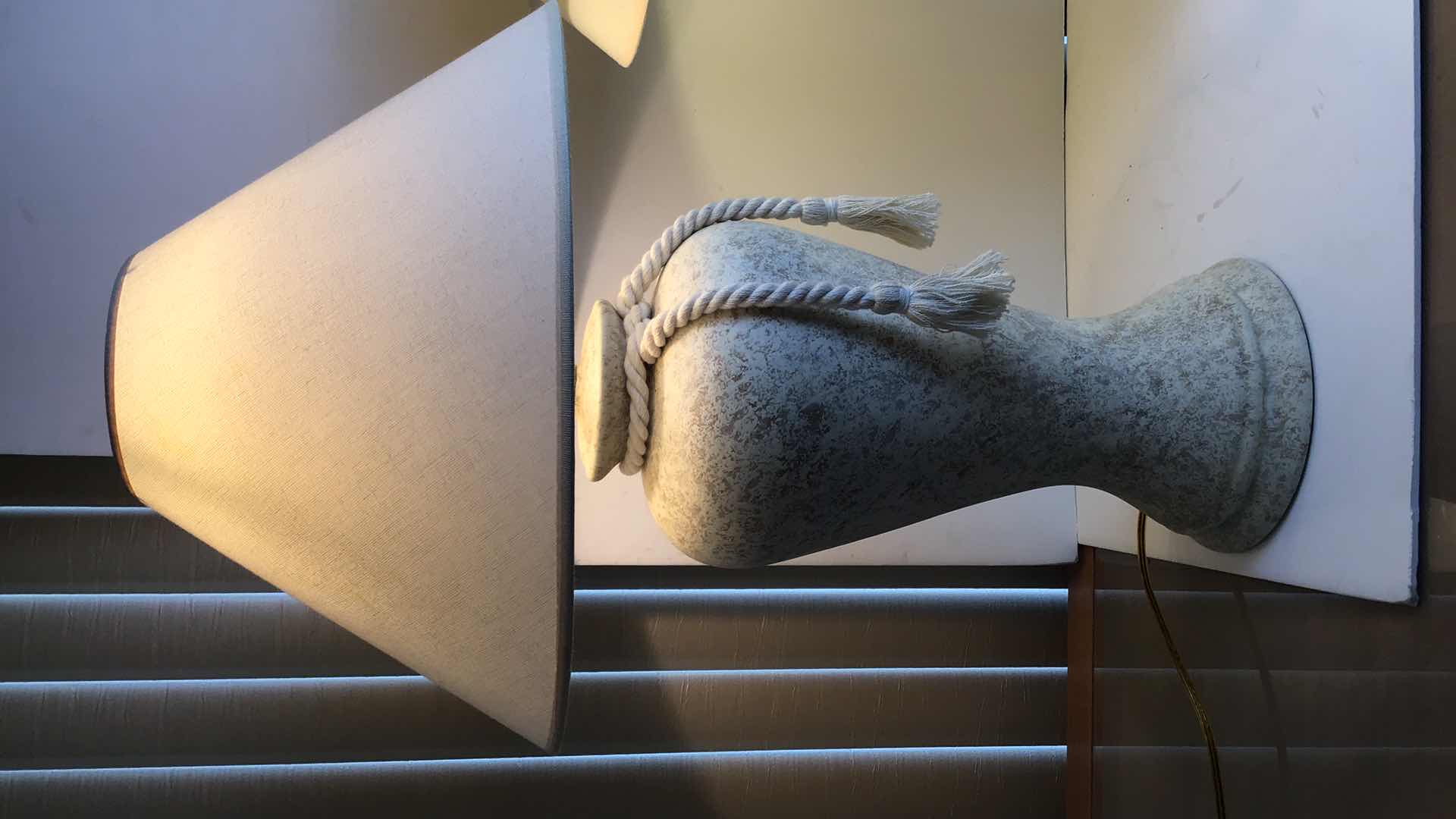 Photo 1 of TWO WORKING NIGHTSTAND LAMPS 29” & 27”