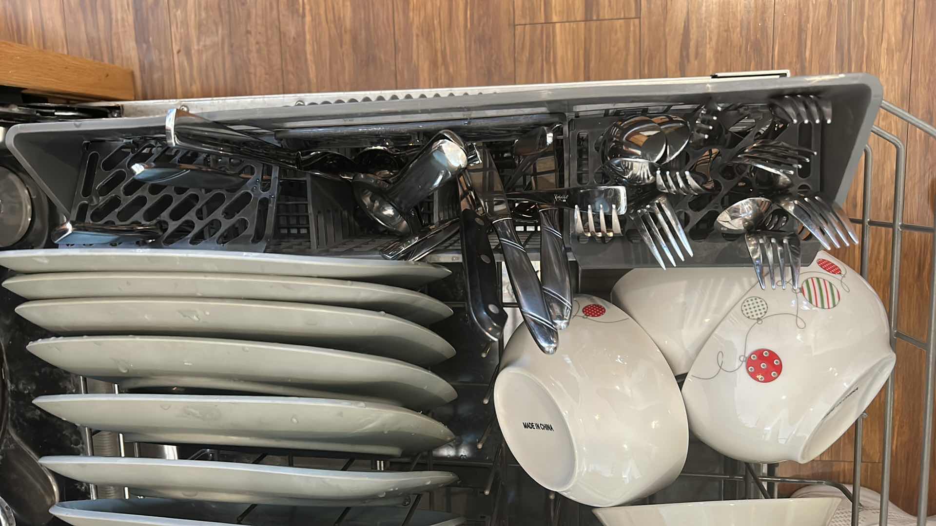 Photo 1 of CONTENTS INSIDE DISHWASHER - CLEAN DINNERWARE AND MORE PLUS ITEMS ON TOP OF COUNTER