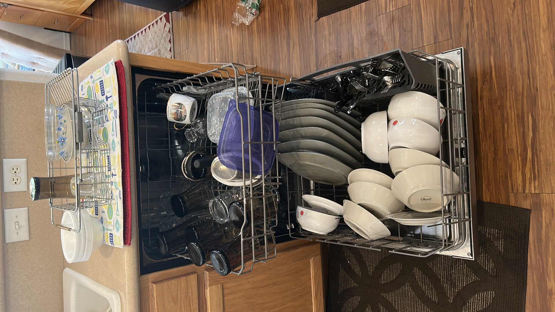 Photo 1 of CONTENTS INSIDE DISHWASHER - CLEAN DINNERWARE AND MORE PLUS ITEMS ON TOP OF COUNTER