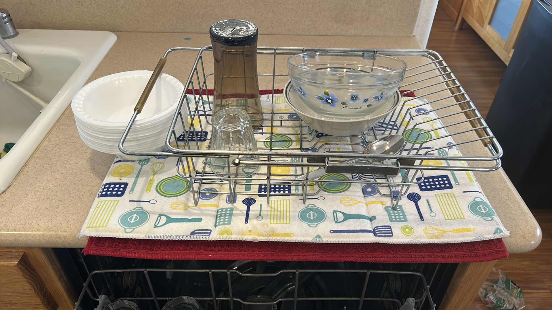 Photo 1 of CONTENTS INSIDE DISHWASHER - CLEAN DINNERWARE AND MORE PLUS ITEMS ON TOP OF COUNTER