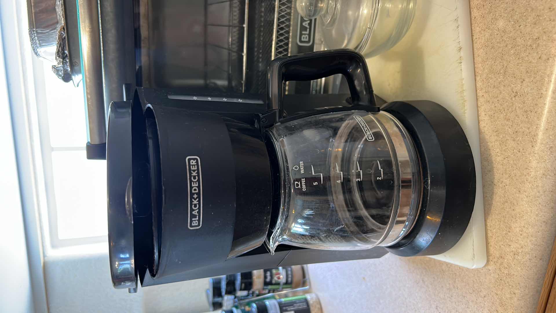 Photo 1 of KITCHEN APPLIANCES - BLACK AND DECKER TOASTER OVEN, COFFEE MAKER AND ACCESSORIES