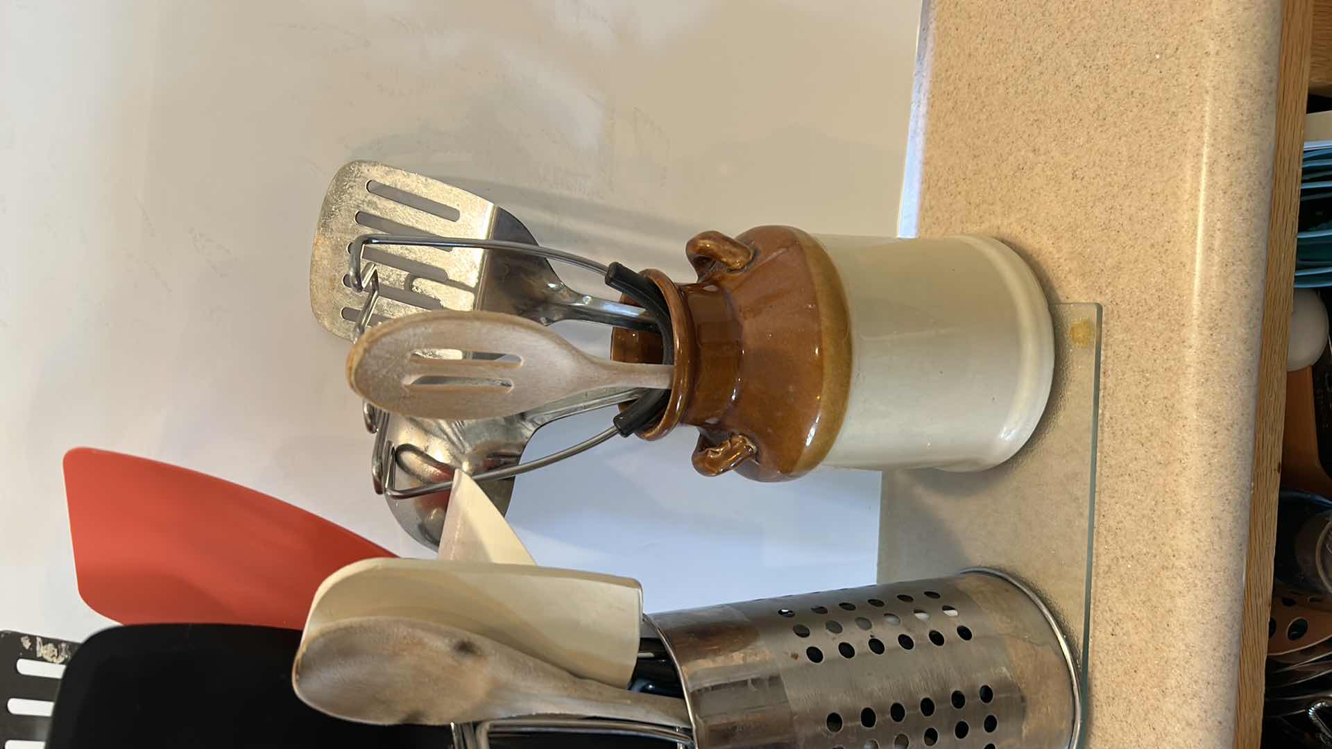 Photo 1 of CONTENTS OF KITCHEN DRAWERS AND TWO CONTAINERS WITH SPATULAS AND MORE