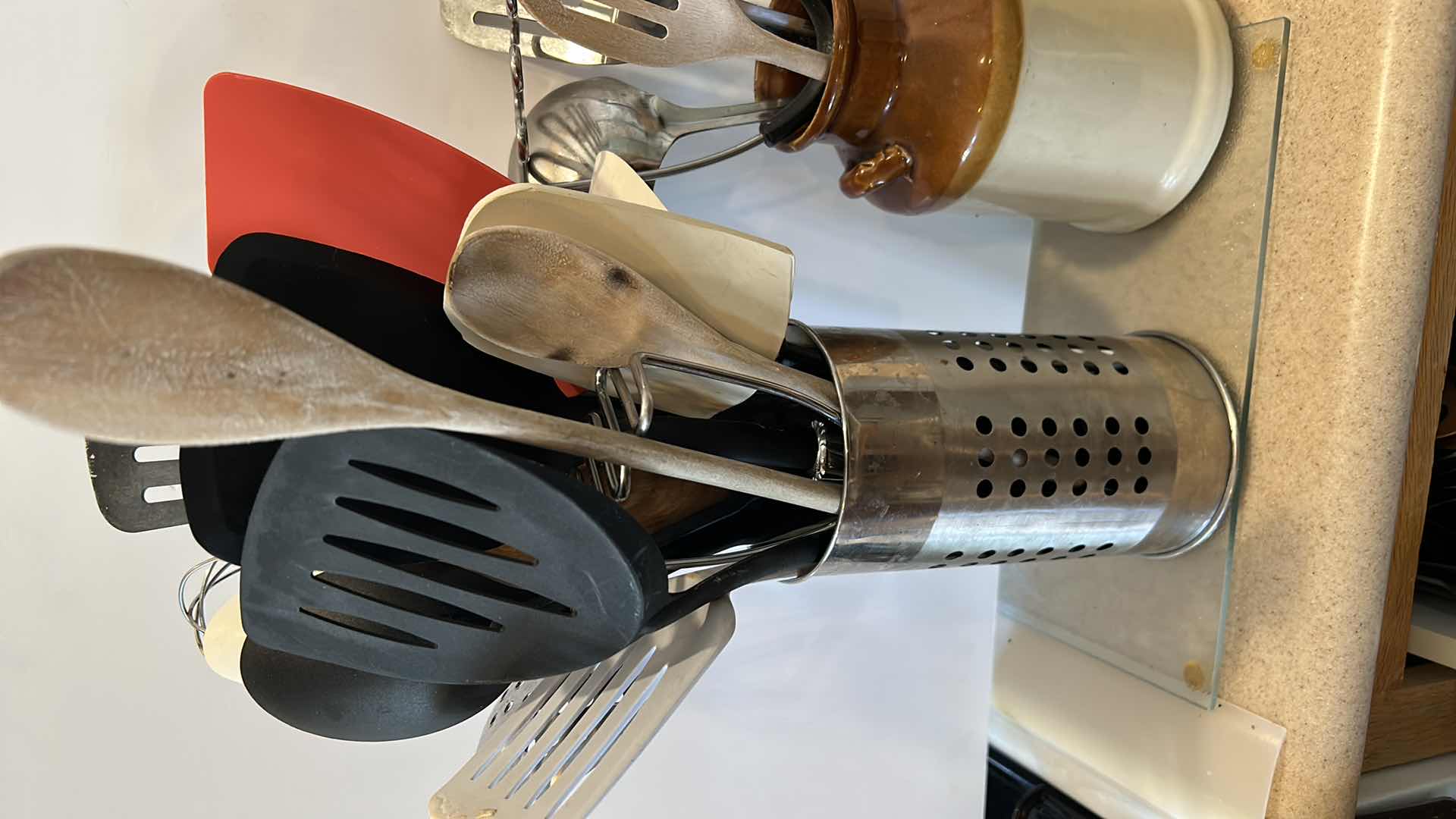 Photo 1 of CONTENTS OF KITCHEN DRAWERS AND TWO CONTAINERS WITH SPATULAS AND MORE