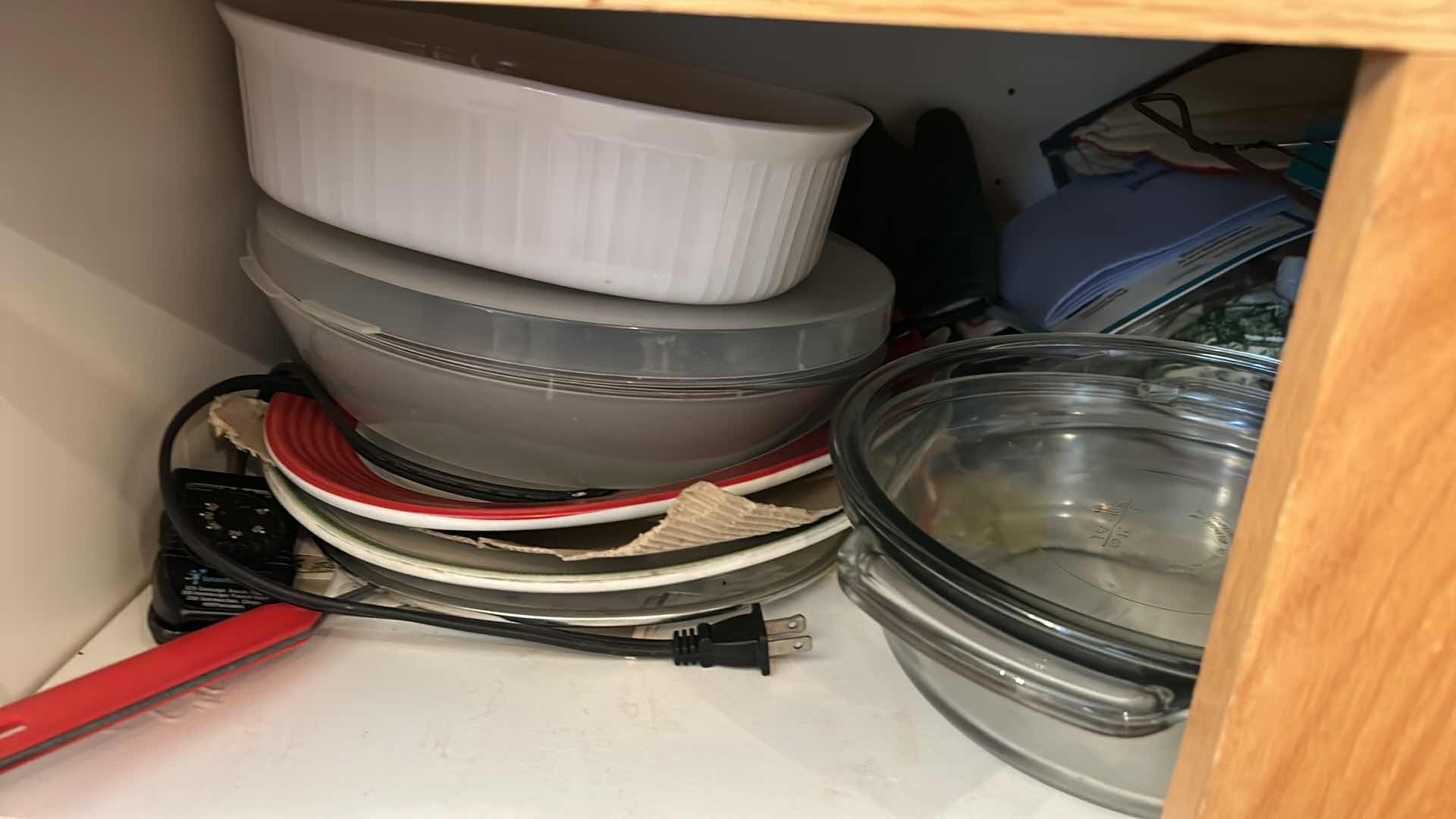 Photo 1 of CONTENTS OF KITCHEN CABINET- GRIDDLE, DEEP FRYER AND BAKEWARE