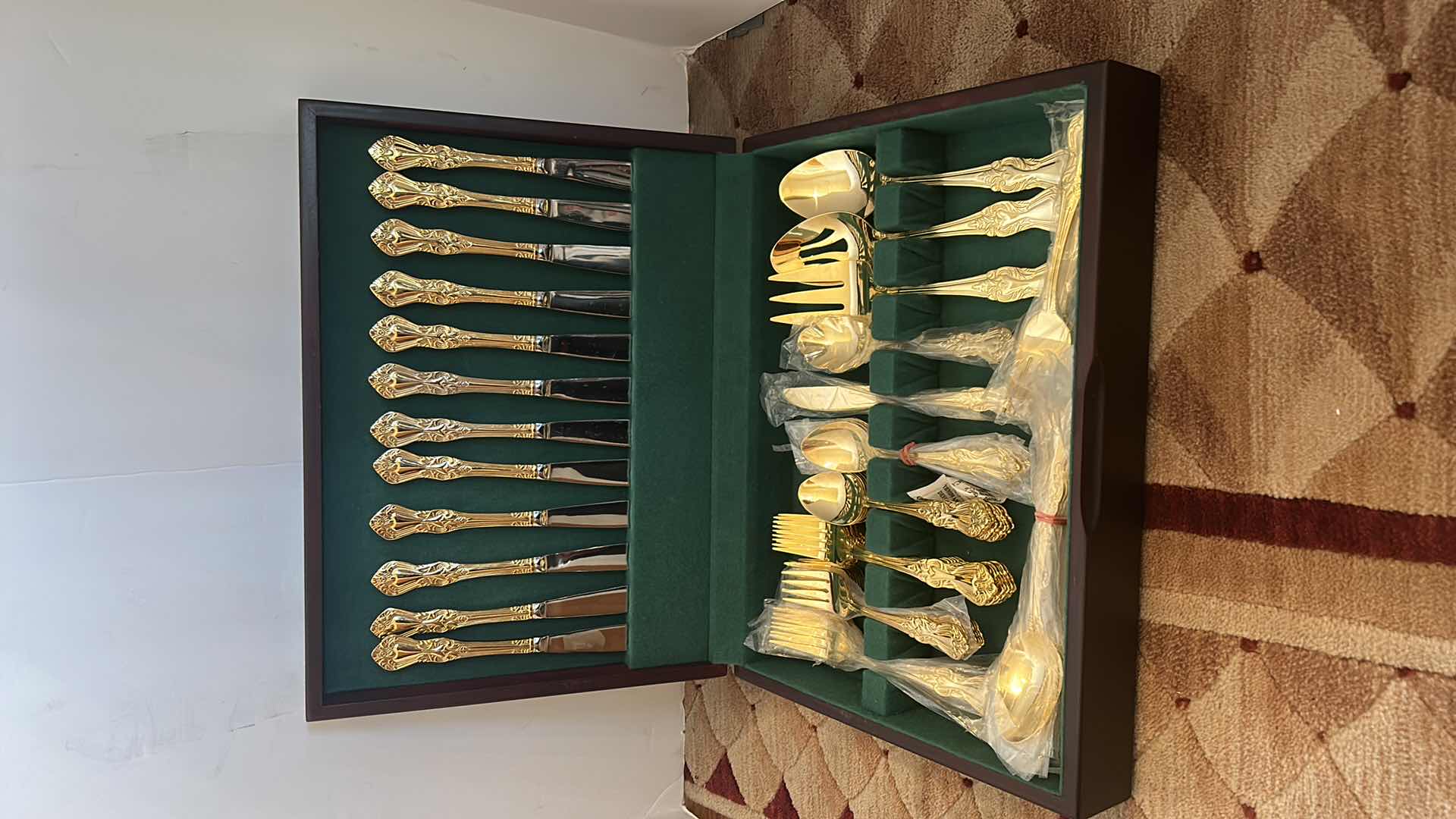 Photo 1 of 65 PC GOLD BOXED FINE SILVERWARE SET
