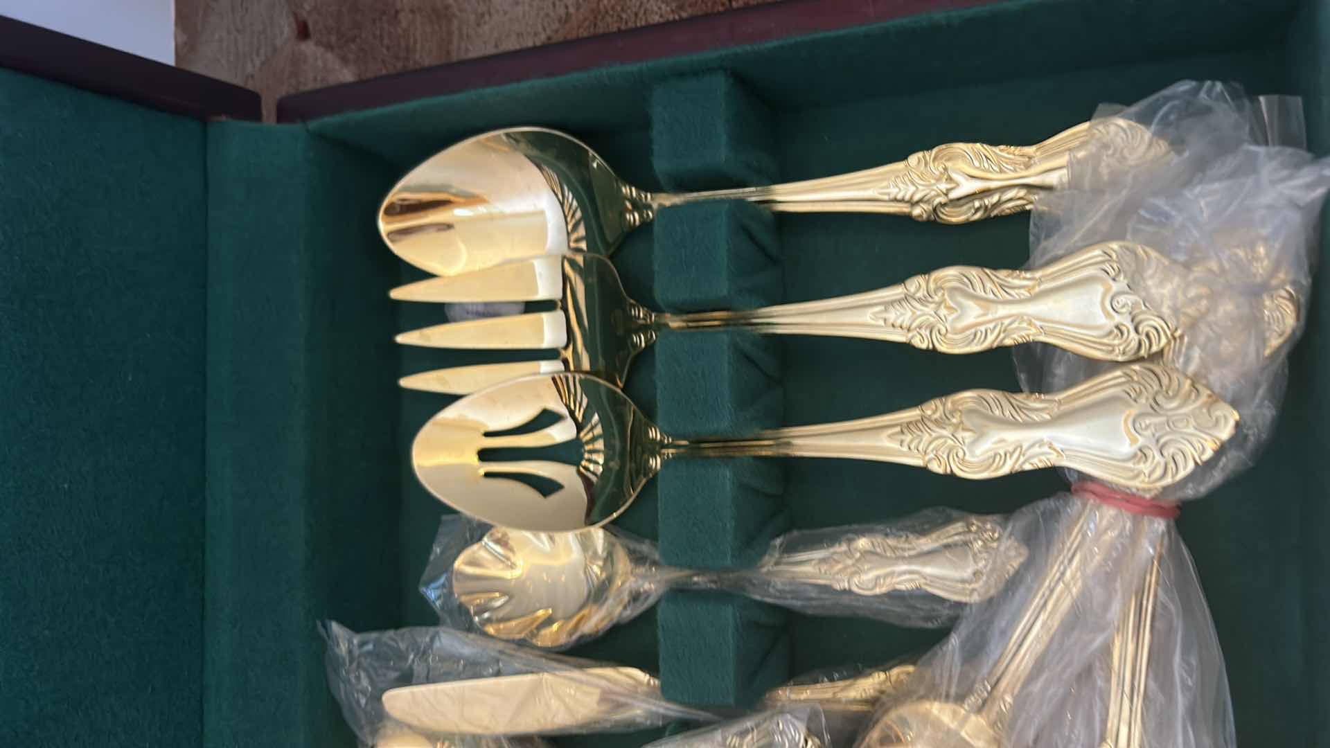 Photo 1 of 65 PC GOLD BOXED FINE SILVERWARE SET