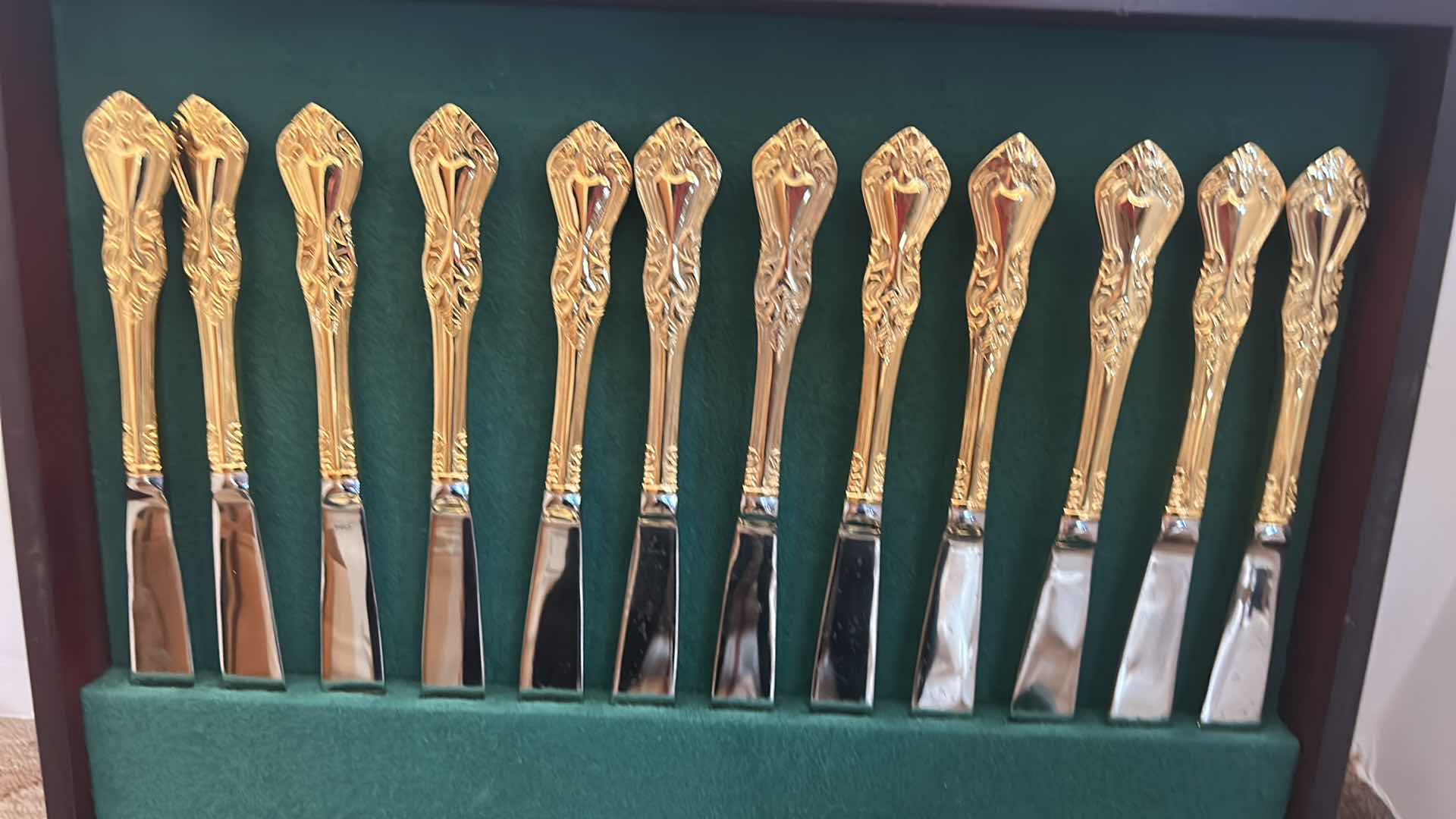 Photo 1 of 65 PC GOLD BOXED FINE SILVERWARE SET