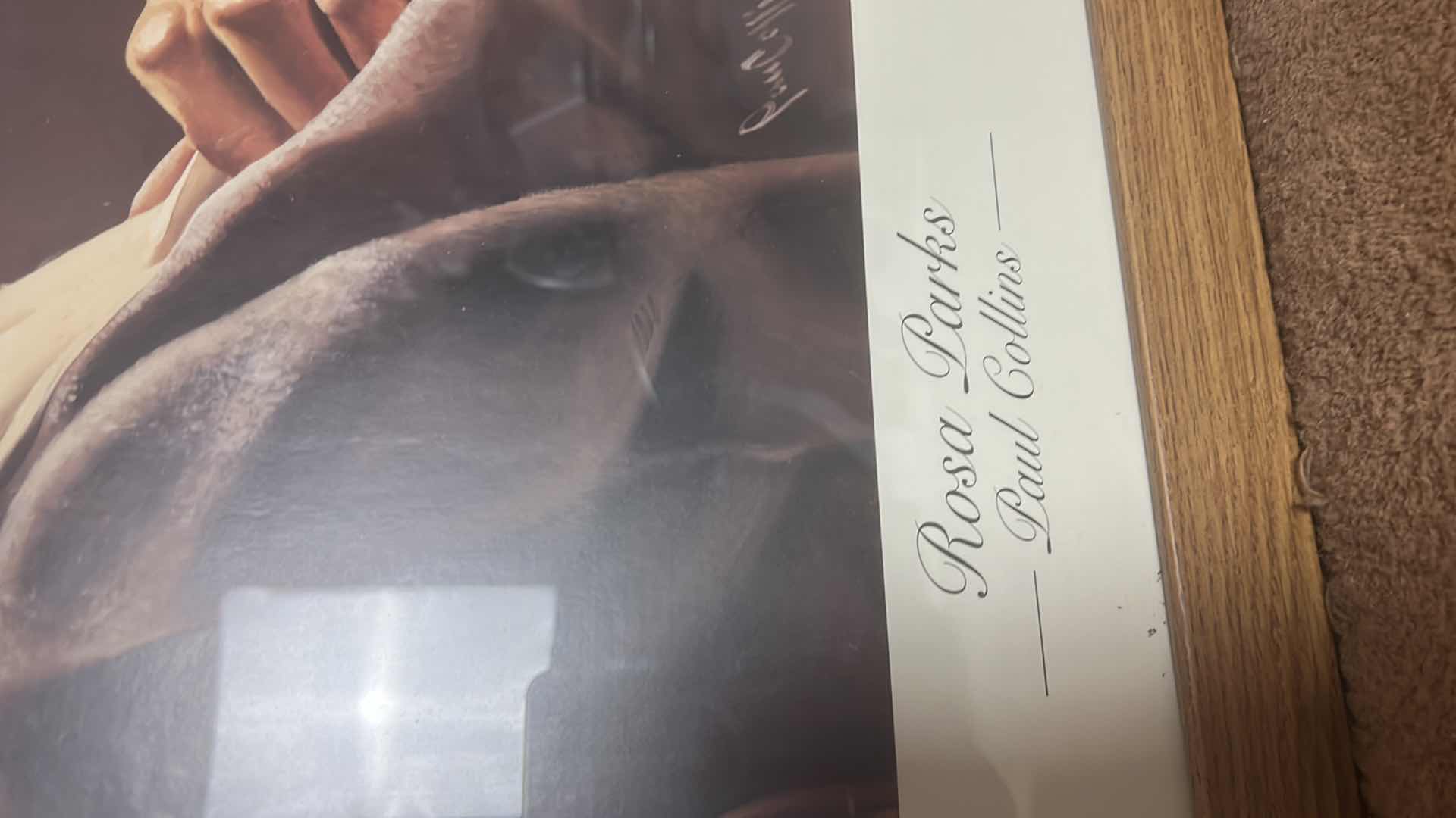 Photo 1 of ROSA PARKS BY PAUL COLLINS FRAMED ARTWORK 25 1/2” x 31 1/2”