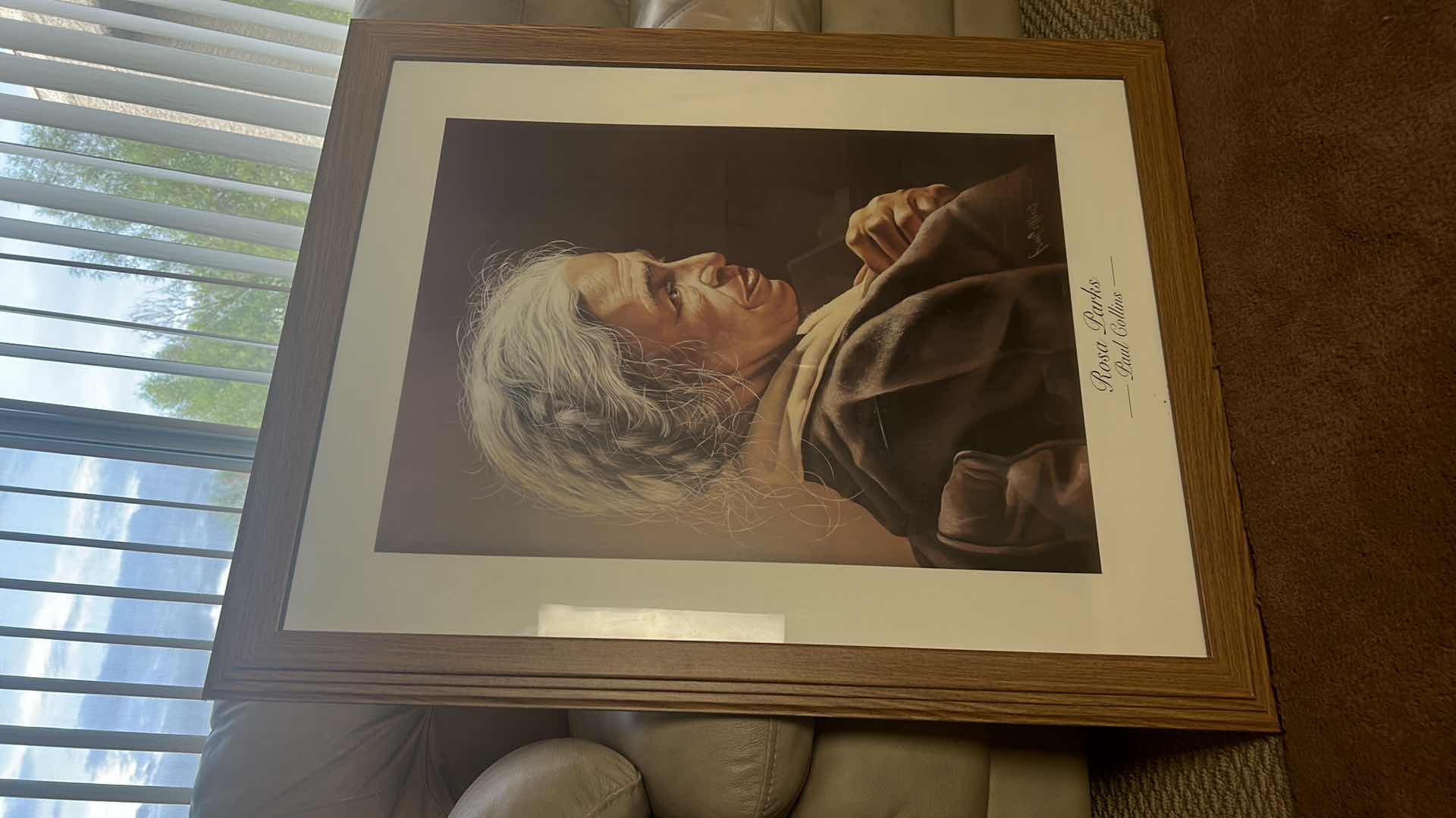 Photo 1 of ROSA PARKS BY PAUL COLLINS FRAMED ARTWORK 25 1/2” x 31 1/2”