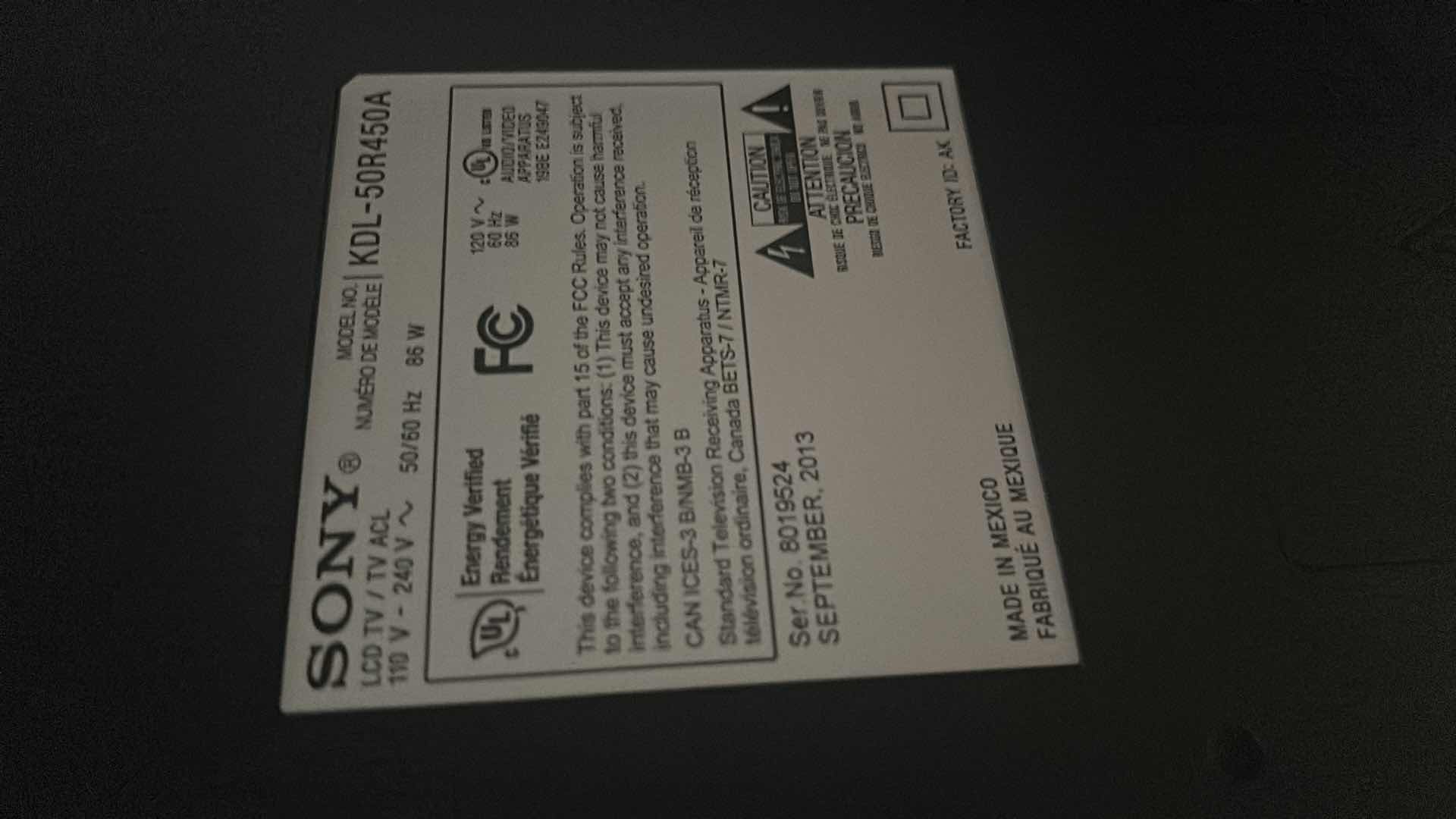 Photo 5 of SONY 49” TV WITH REMOTE AND SOUND BAR