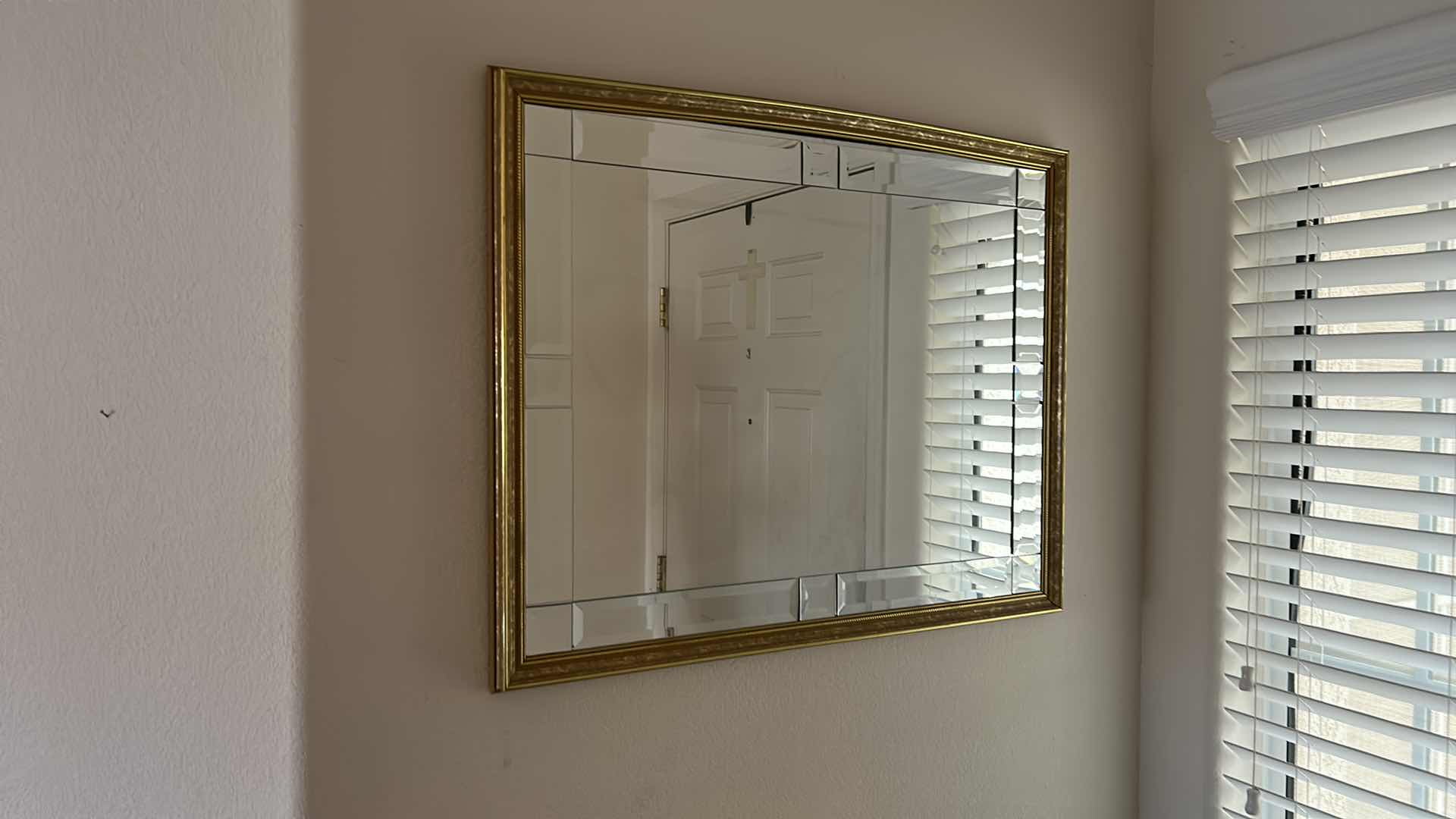 Photo 1 of BEVELED GLASS MIRROR WITH GOLD FRAME 30“ x 24“
