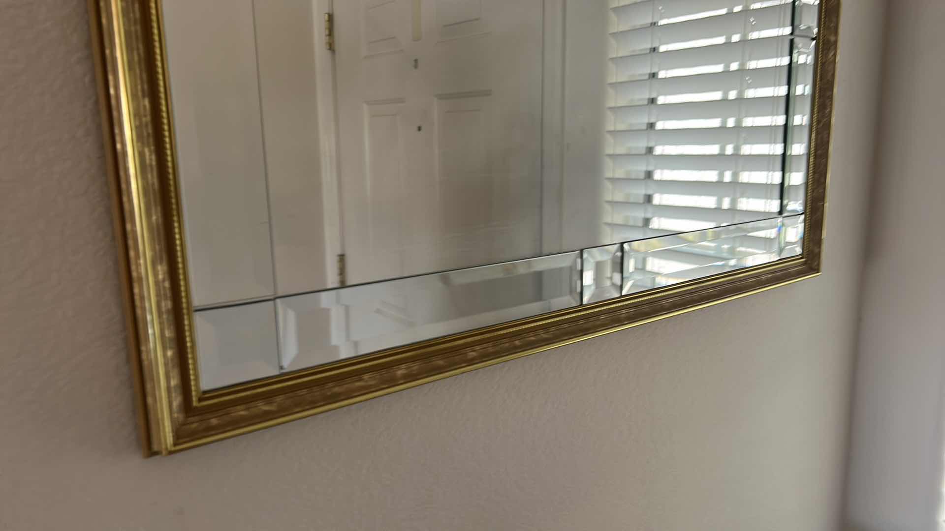 Photo 1 of BEVELED GLASS MIRROR WITH GOLD FRAME 30“ x 24“