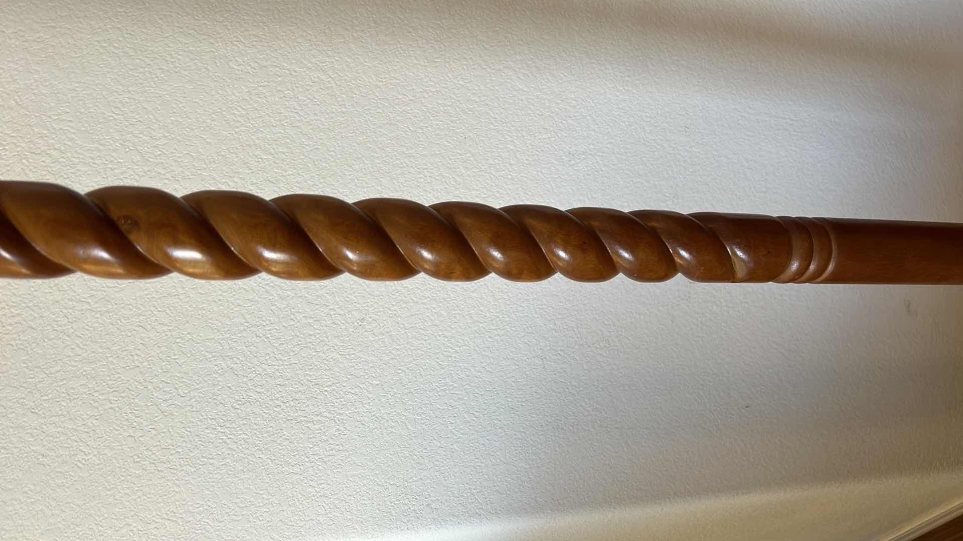 Photo 1 of VINTAGE 6’ WOOD HAT STAND WITH FEDORA