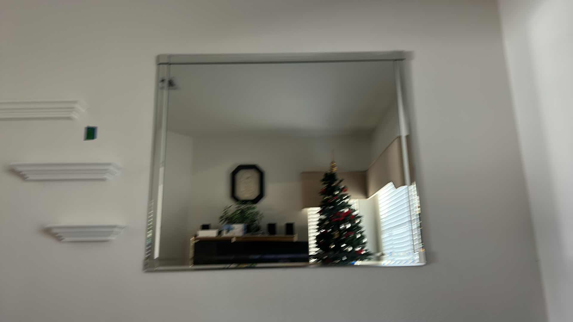 Photo 1 of HOME DECOR/ BEVELED GLASS WALL MIRROR 49” x 42”