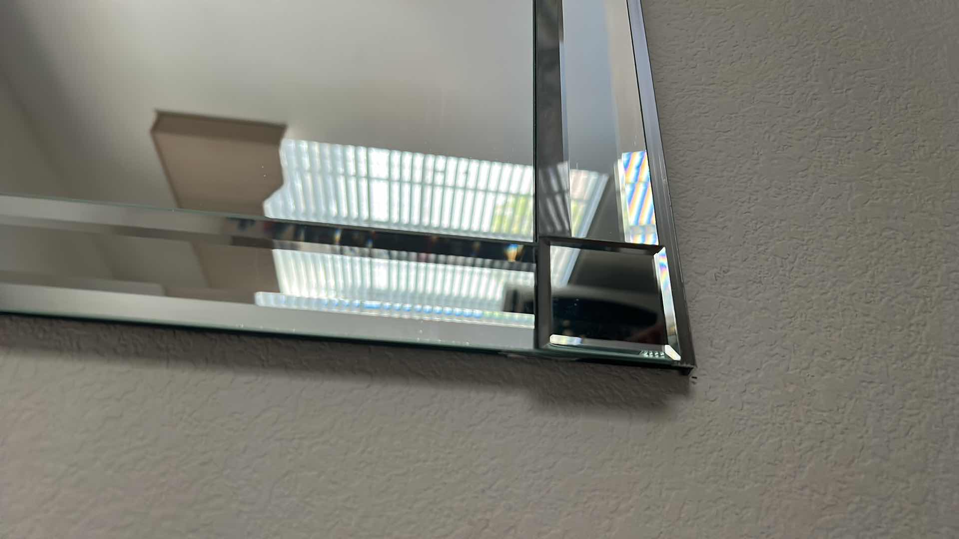 Photo 1 of HOME DECOR/ BEVELED GLASS WALL MIRROR 49” x 42”