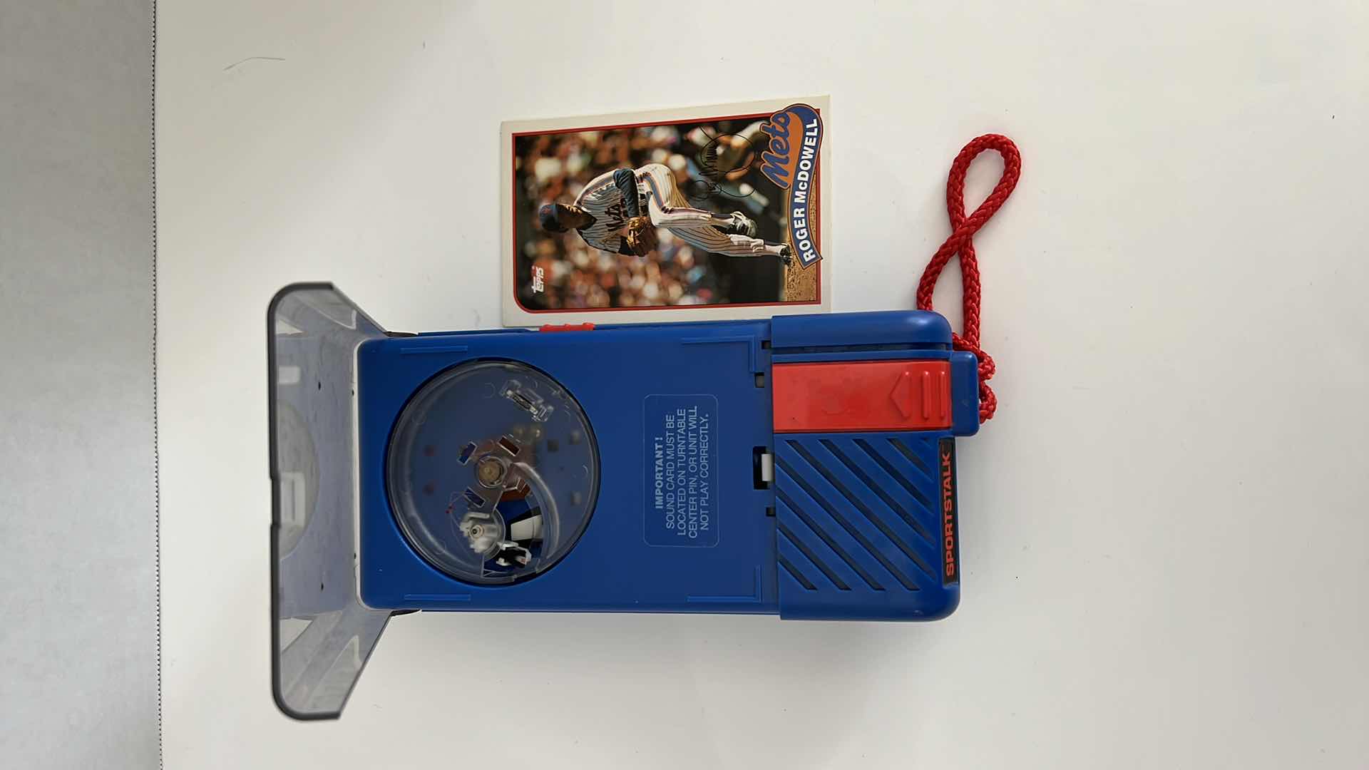 Photo 1 of 1989 TOPPS SPORTS TALK PLAYER WITH ROGER MCDOWELL SIGNED CARD