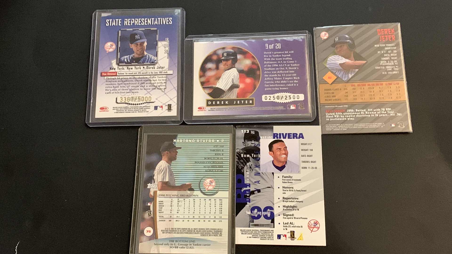 Photo 1 of MLB BASEBALL DEREK JETER AND MARIANO RIVERA CARDS