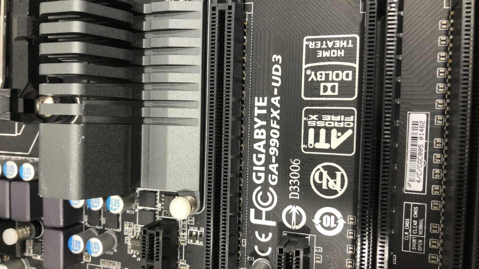 Photo 1 of GIGABYTE GA-990FXA-UD3 D33006 WITH AMD FX PROCESSOR