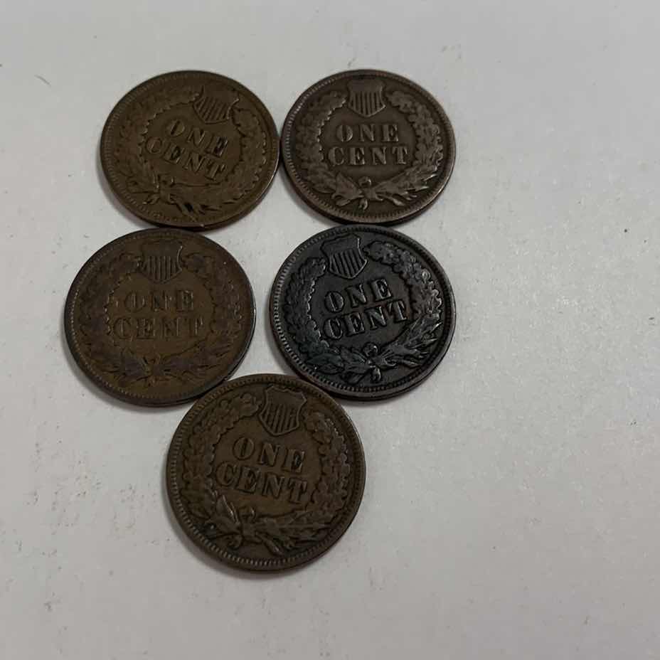 Photo 1 of FIVE INDIAN HEAD CENTS