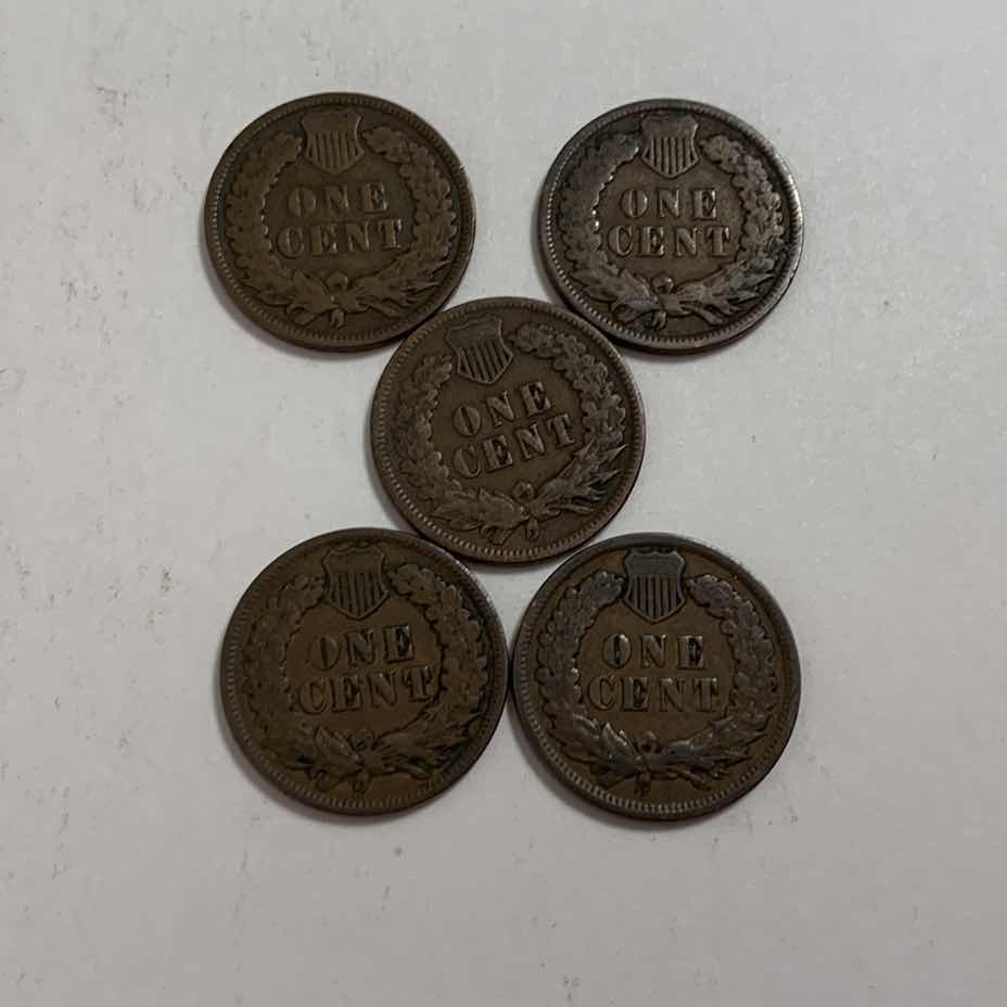 Photo 1 of FIVE INDIAN HEAD CENTS