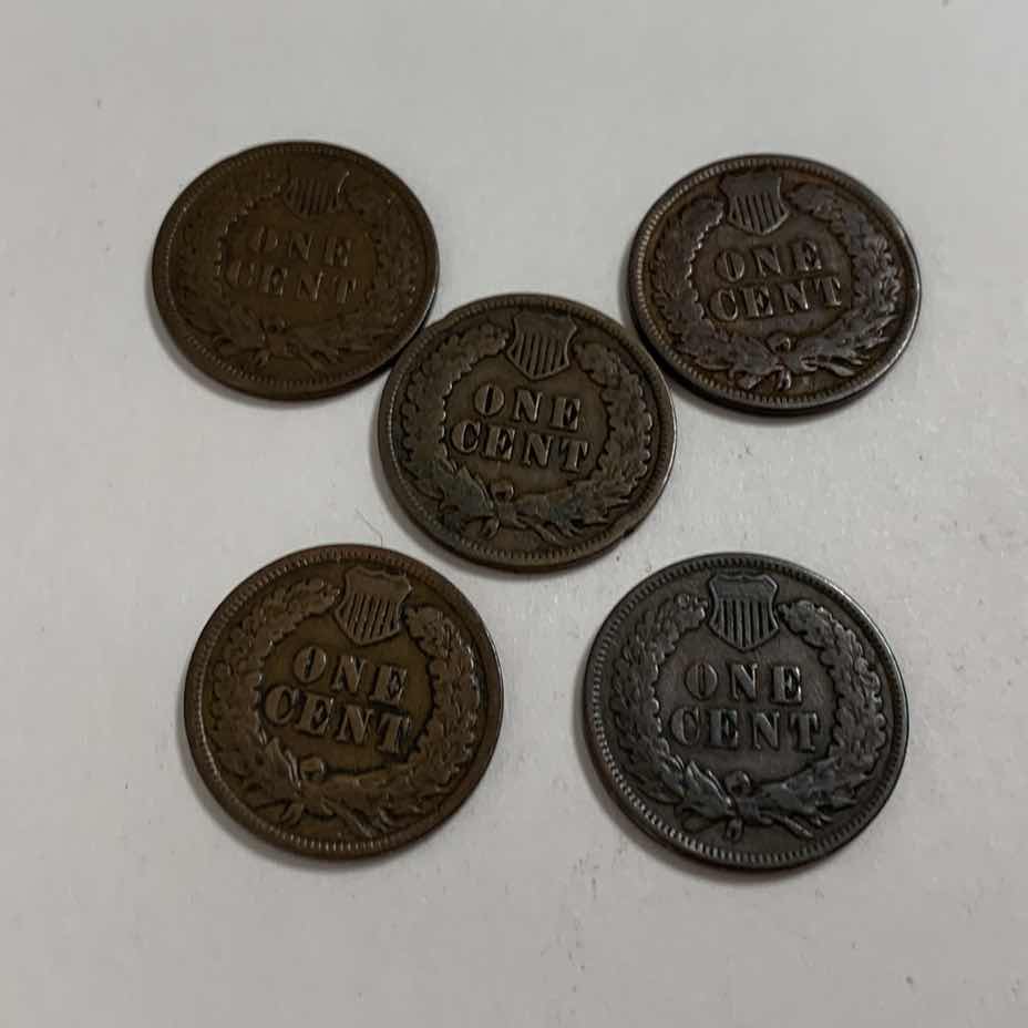 Photo 1 of FIVE INDIAN HEAD CENTS