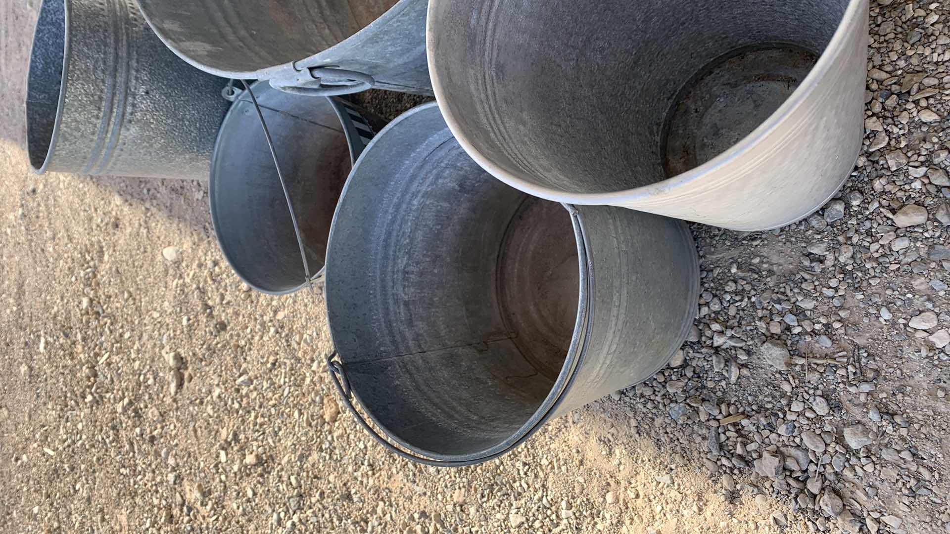 Photo 1 of ASSORTED GALVANIZED STEEL BUCKETS