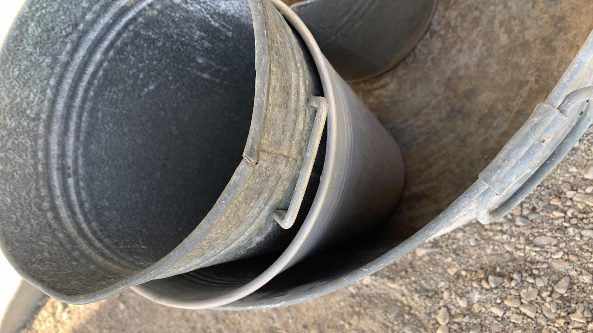 Photo 1 of ASSORTED GALVANIZED STEEL BUCKETS