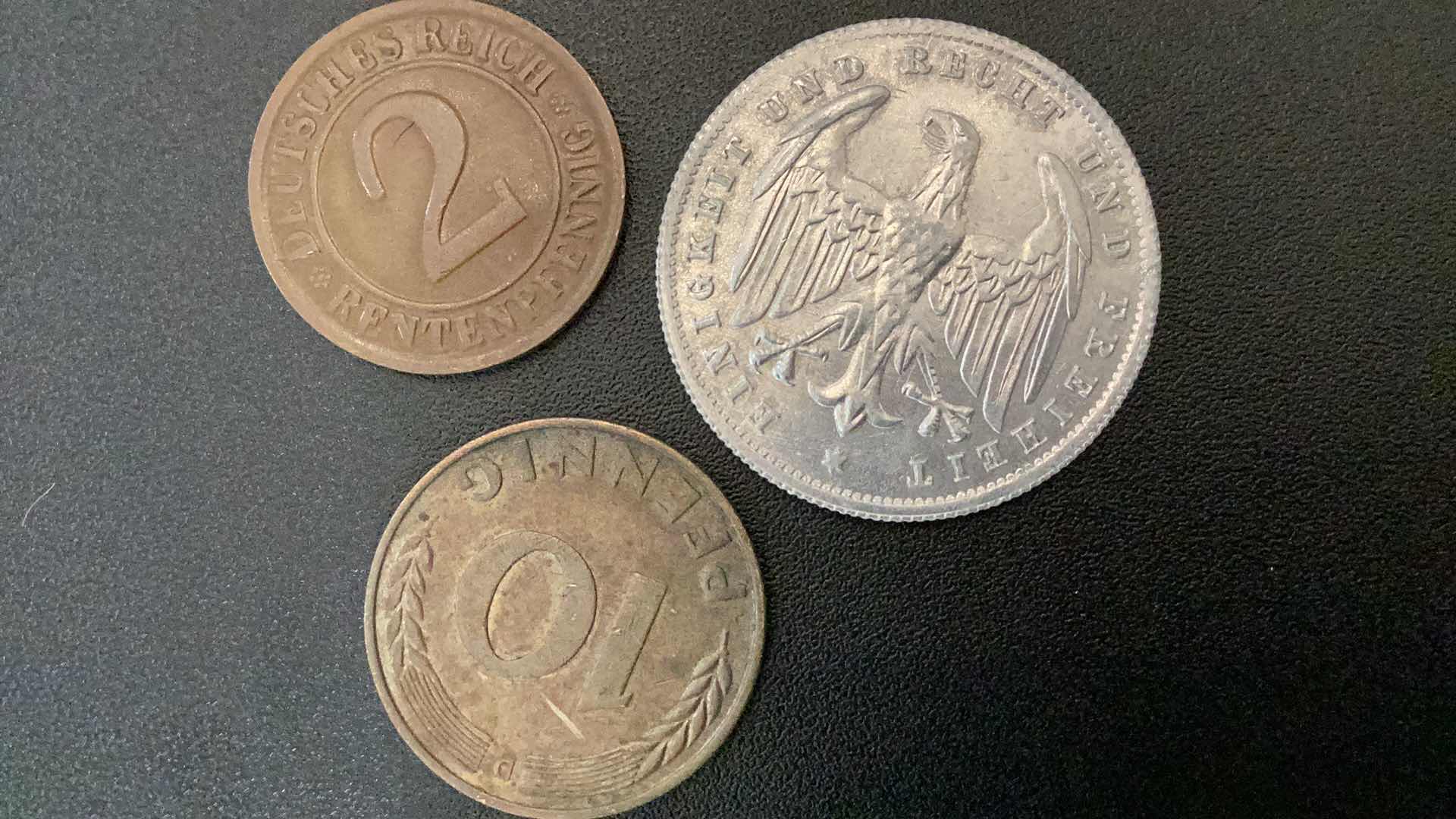 Photo 1 of 3 COLLECTIBLE COINS GERMANY- 2- 1923, 1- 1950