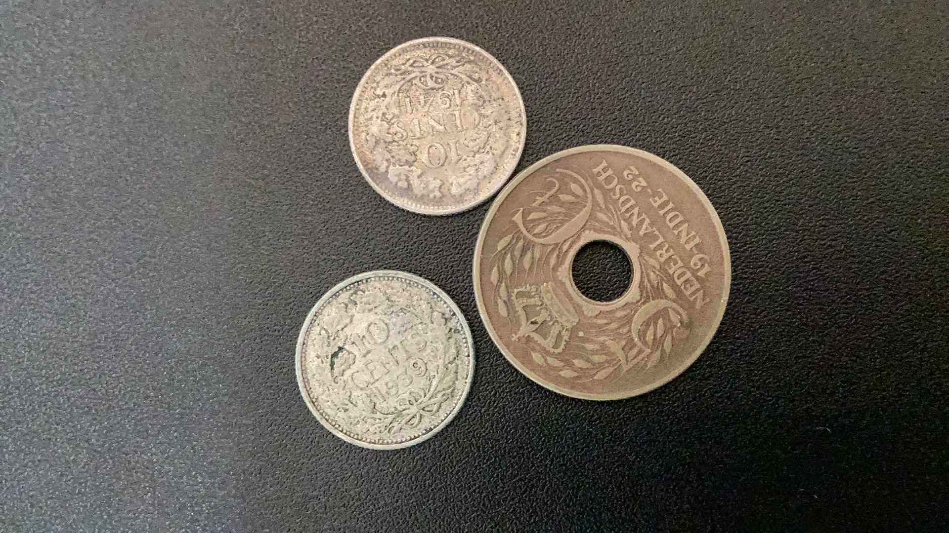 Photo 1 of 3 COLLECTIBLE COINS - NETHERLANDS 1922: 1939, 1941