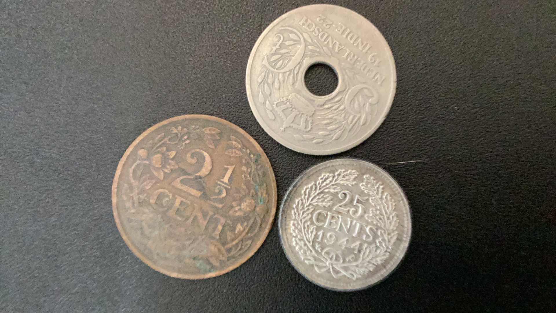 Photo 1 of 3 COLLECTIBLE COINS - NETHERLANDS 1922, 1929, 1943