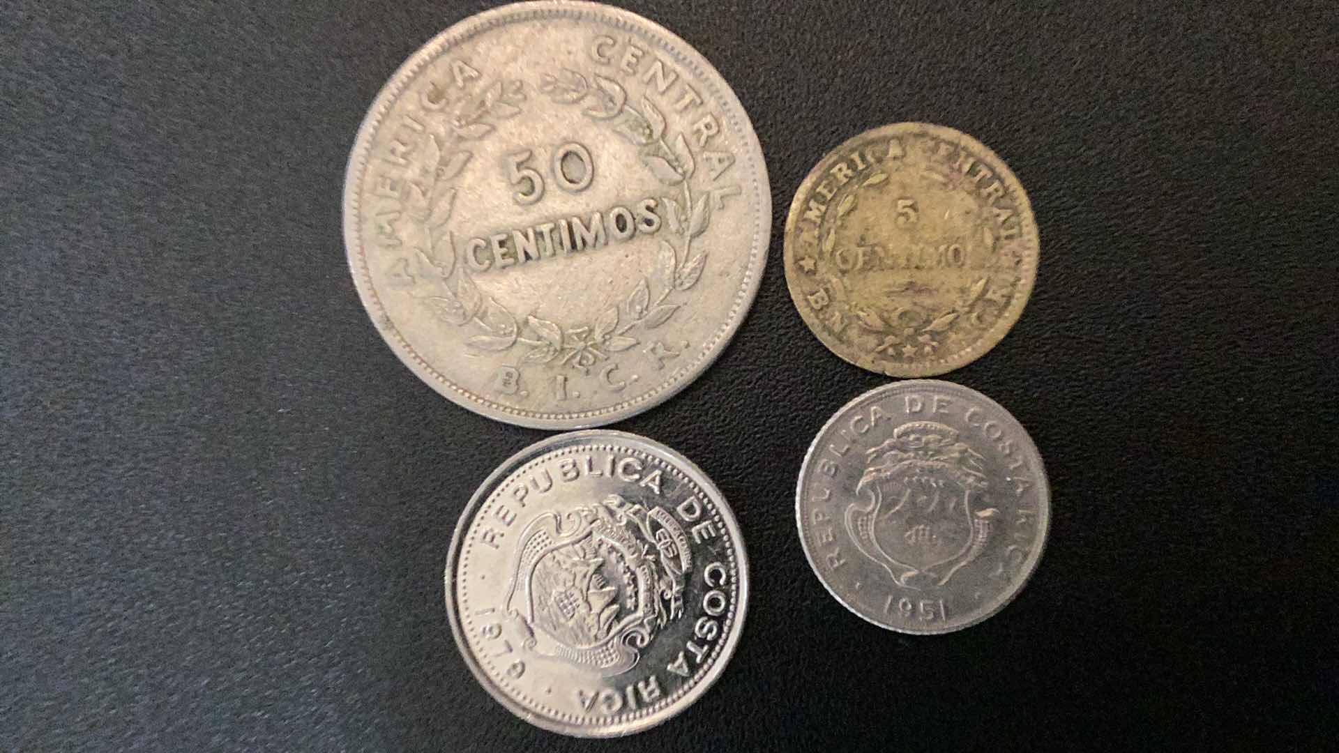 Photo 1 of 4 COLLECTIBLE COINS - COSTA RICA 1917, 1935, 1951, 1979