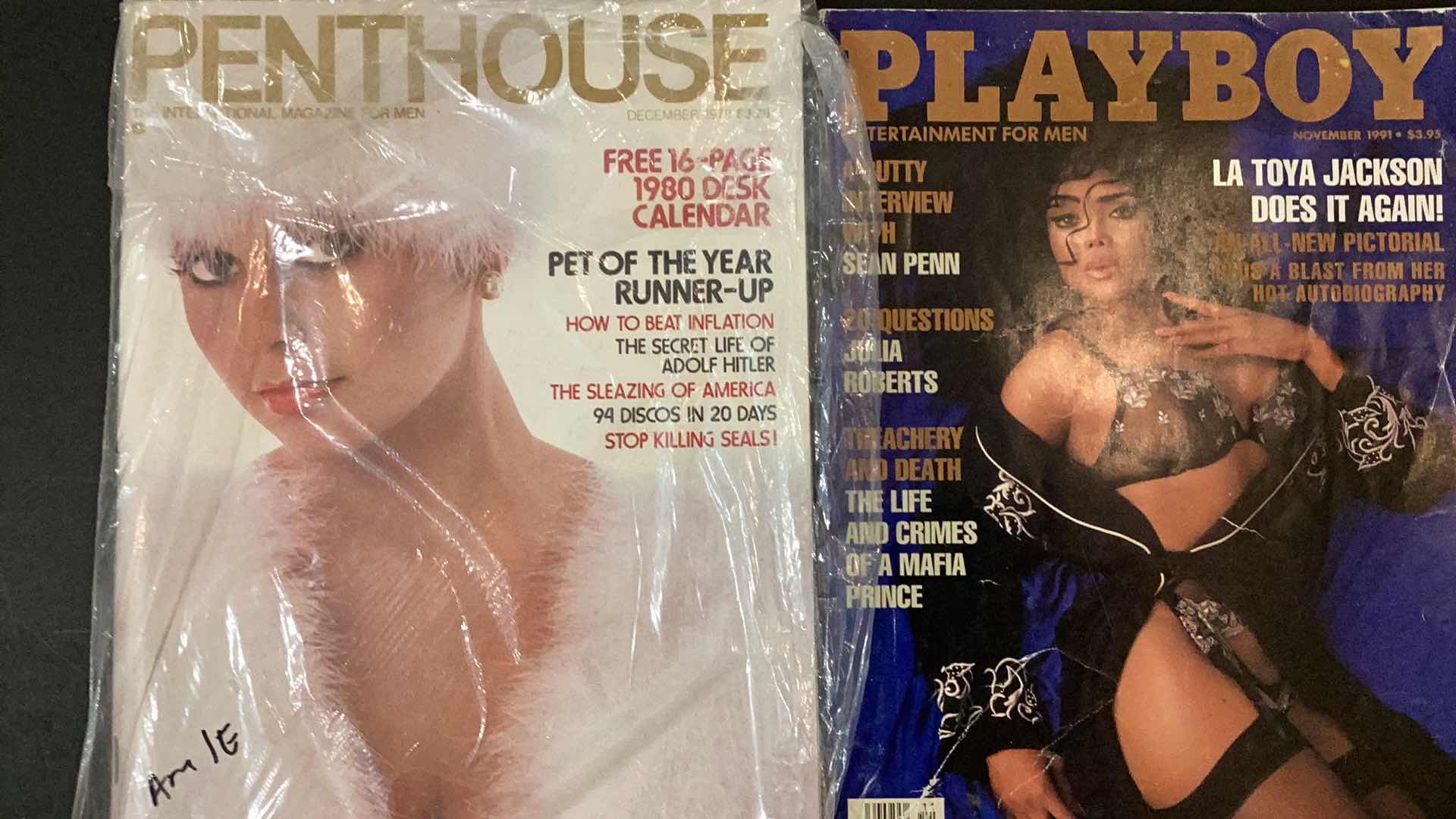 Photo 1 of 2 ADULT MAGAZINES - PENTHOUSE AND PLAYBOY LA TOYA JACKSON